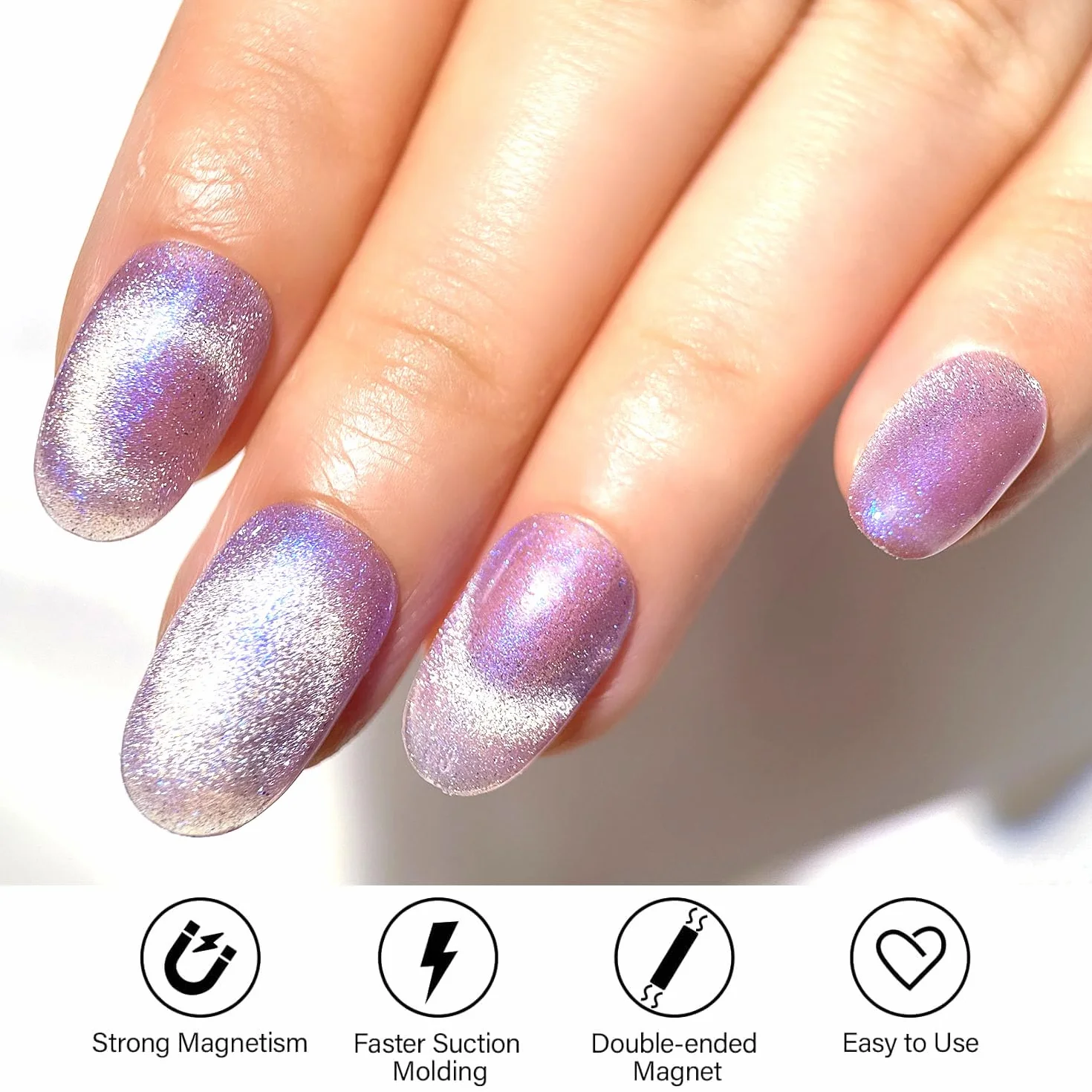 Senvenski Gelée Vitrail Cat Eye Vernis Semi Permanent 15ml Oeil de Chat Magnétique Gel 3D Holographique Brillant Translucide