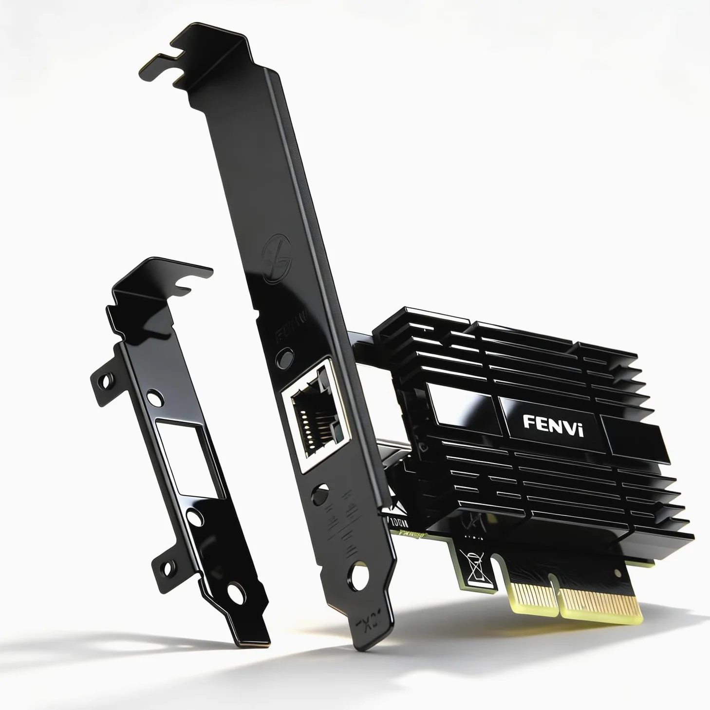 Fenvi Carte réseau PCIe 10G avec contrôleur Marvell AQC113, adaptateur Ethernet 10G Base-T, carte réseau RJ45 compatible avec Windows 10/11, Linux