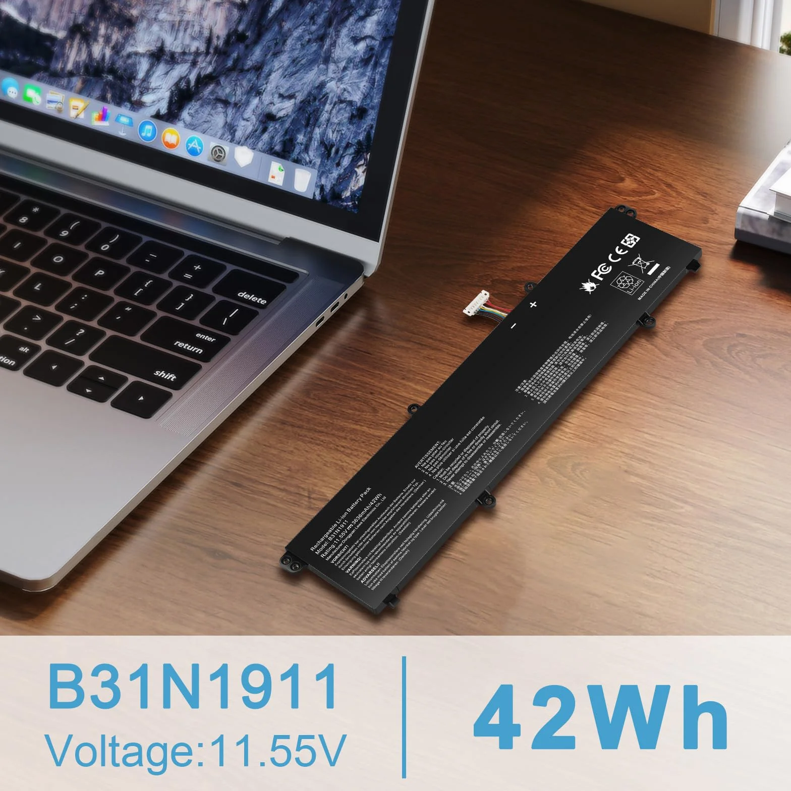 ASUNCELL B31N1911 Batterie d'ordinateur Portable pour ASUS VivoBook Flip 14 TM420IA M413 F413 X413FF 11.55V 42Wh