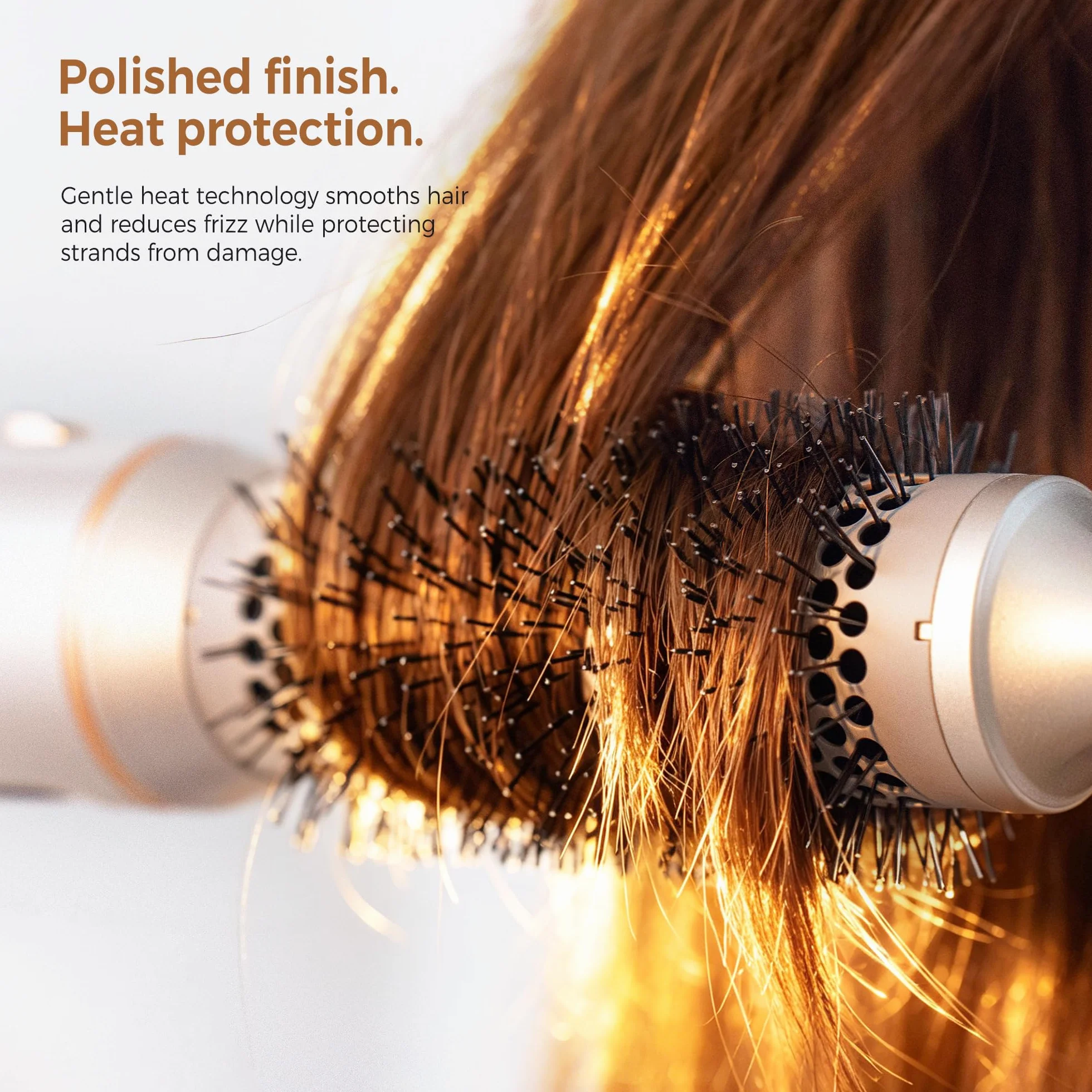 UKLISS Seche Cheveux 6 en 1 Hair Styler Brosse Soufflante Brushing LCD-Display Or
