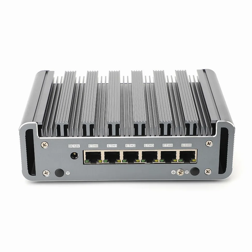 Firewall Hardware, PFSense, Mikrotik, OPNsense, VPN, Network Security Appliance, Router PC, I3 8130U, RS36, 6 x I211 Gigabit Nics, 4 x USB3.0, COM, HDMI, Fanless, 0 RAM, 0 Storage, Barebone No System