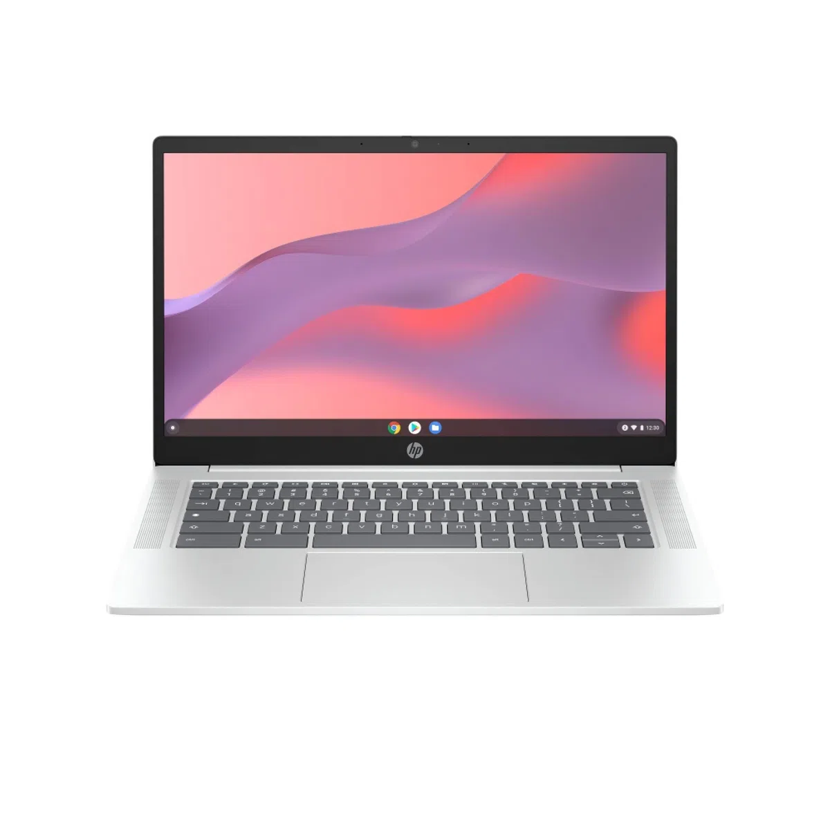 HP Chromebook 14a-nf0000sfx Ordinateur Portable 14" FHD IPS, PC Portable (Intel Processor N100, RAM 8 Go, SSD 128 Go, Intel UHD Graphics, Windows 11), Laptop Argent, Clavier AZERTY