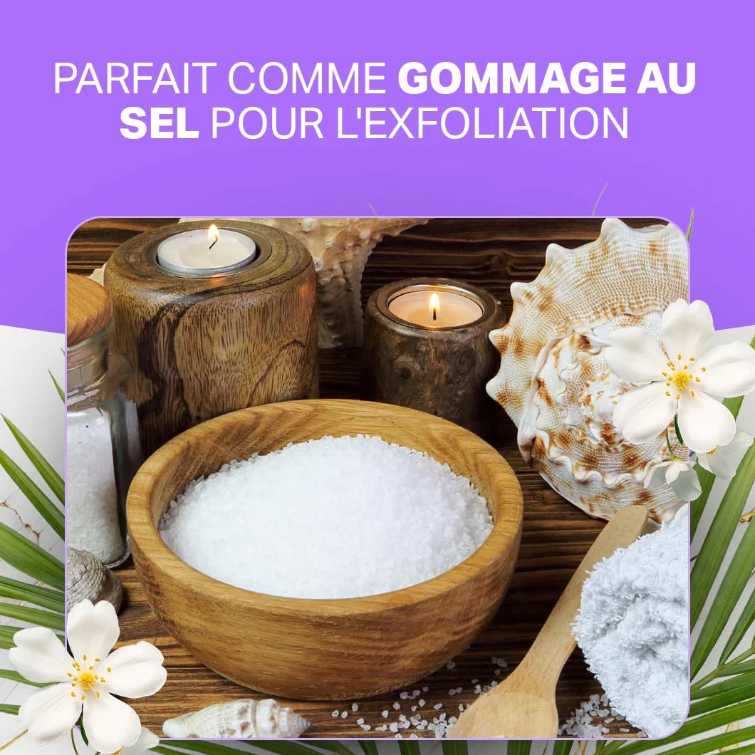 Sel d'Epsom 4 kg Pur Sulfate de Magnesium pour Bain de Pied Jardin Spa Cristaux Détente