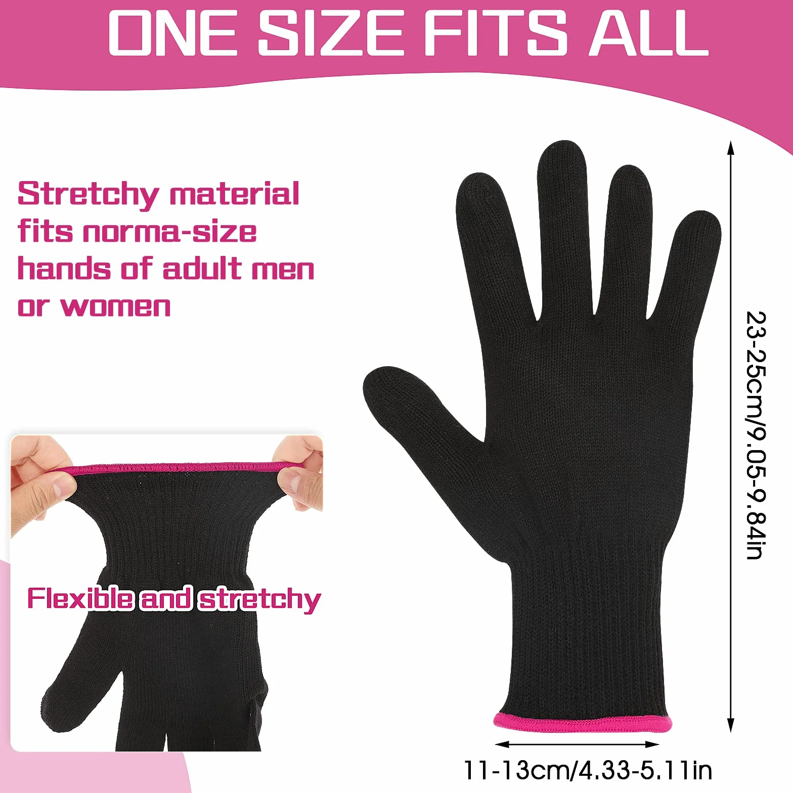 Gants de coiffage professionnels résistants à la chaleur pour fer à friser, lot de 2