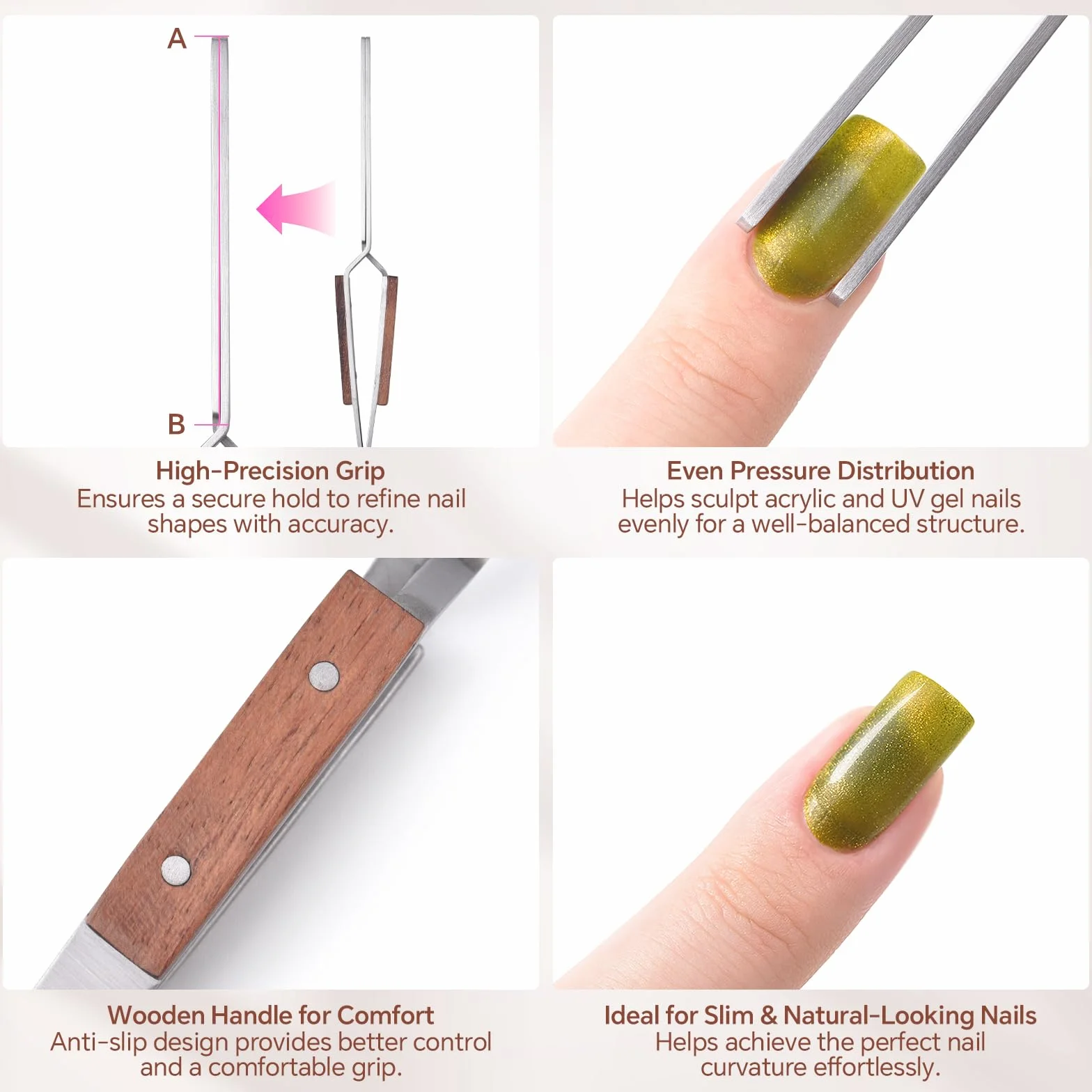 KADS Pince à Ongles Nail Art Acrylique UV Gel Sculpture Multifonction