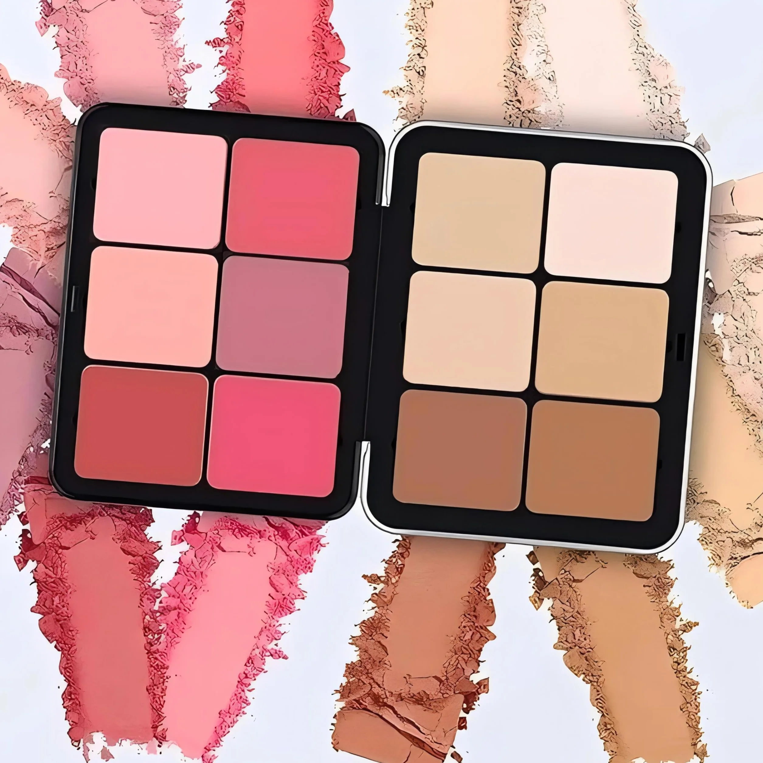 Palette anti-cernes crème 12 couleurs, blush correcteur maquillage visage durable (Série pâle)
