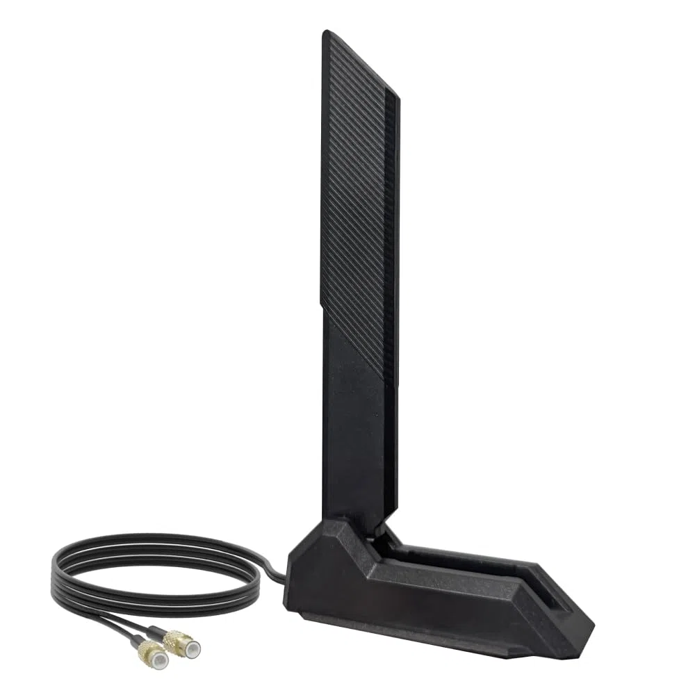 Antenne WiFi 7 6e pour PC de bureau Antenne réseau sans fil Tri-bande 6 GHz 5 GHz 2,4 GHz avec nouvelle interface câble d'extension Wi-Fi 7 Base magnétique à gain élevé Antenne pour carte mère MSI PRO