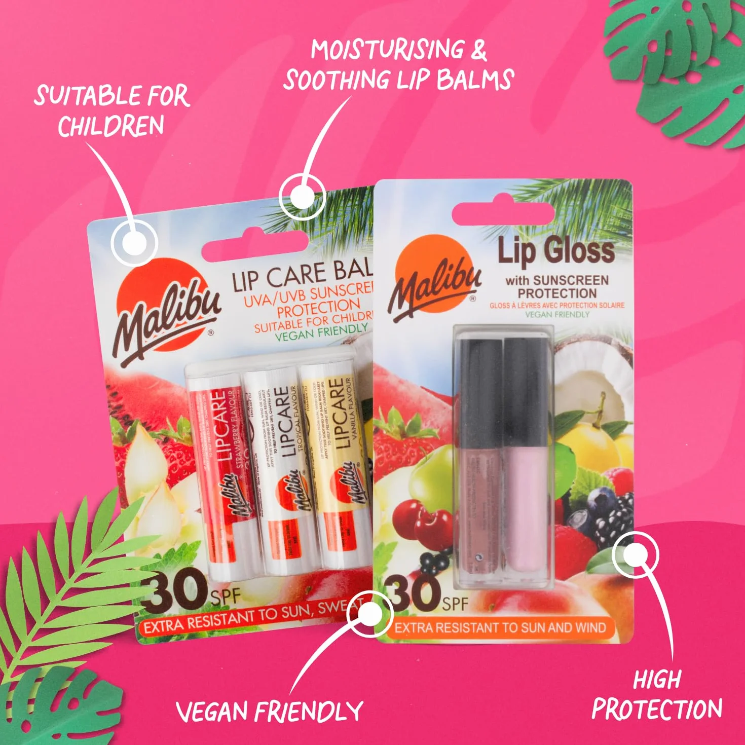 Malibu Face Lotion Plus Lipbalm SPF30