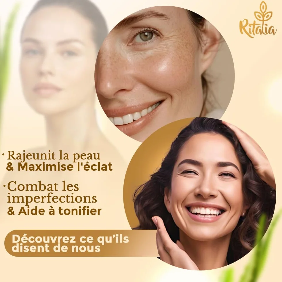 Crème visage Ritalia à la bave d'escargot 75% acide hyaluronique pur anti-rides hydratante 100 ml bio