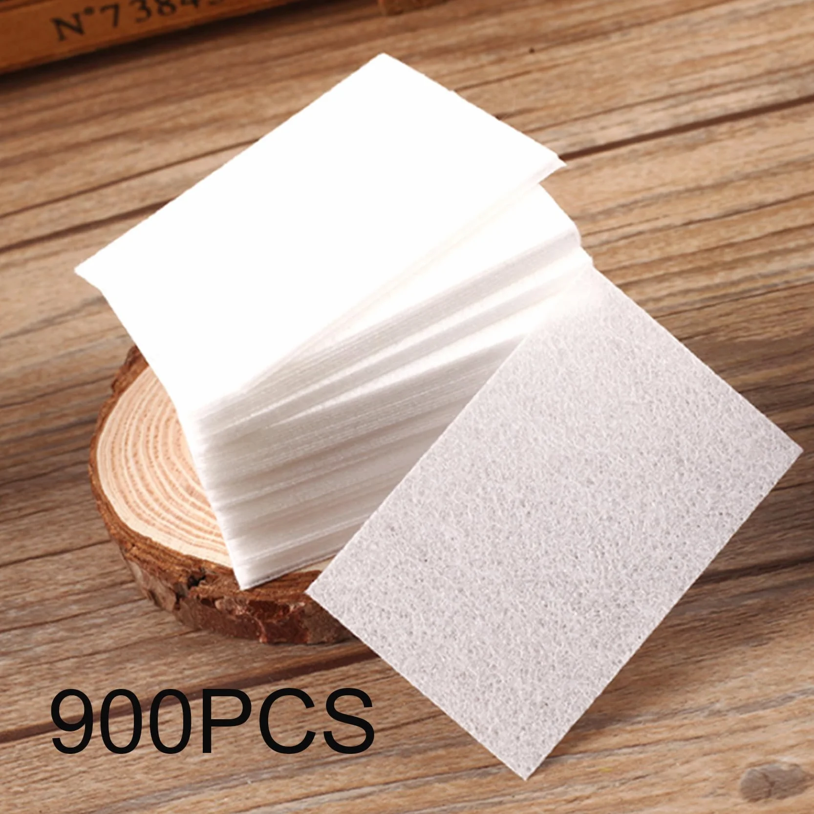 Lingettes à Ongles Non Pelucheux 900 Pcs, Lingettes Nettoyantes pour Nail Art Enlever Vernis UV Gel (Blanc)
