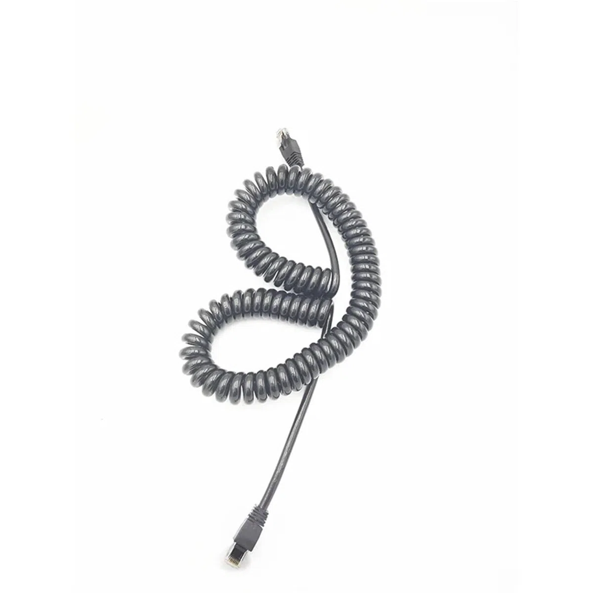 Câble Ethernet avec connecteur à Ressort en Spirale, câble réseau Gigabit à 8 cœurs avec tête en Cristal, 1 pièce(Stretch 3meter)