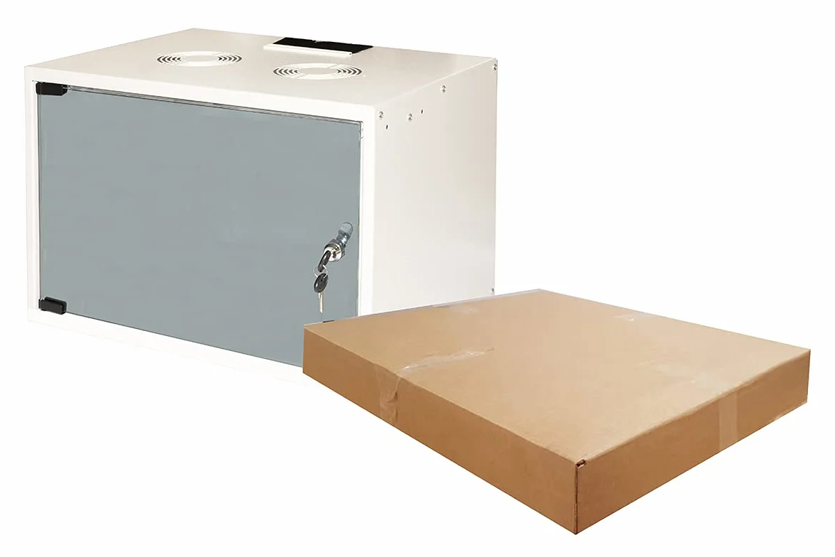 Link LK1907U40E Armoire Rack 19" DISSEMBLÉ 6 UNITÉ Mur (A) 370 X (L) 540 X (P) 400 MM Couleur Gris Porte Verre