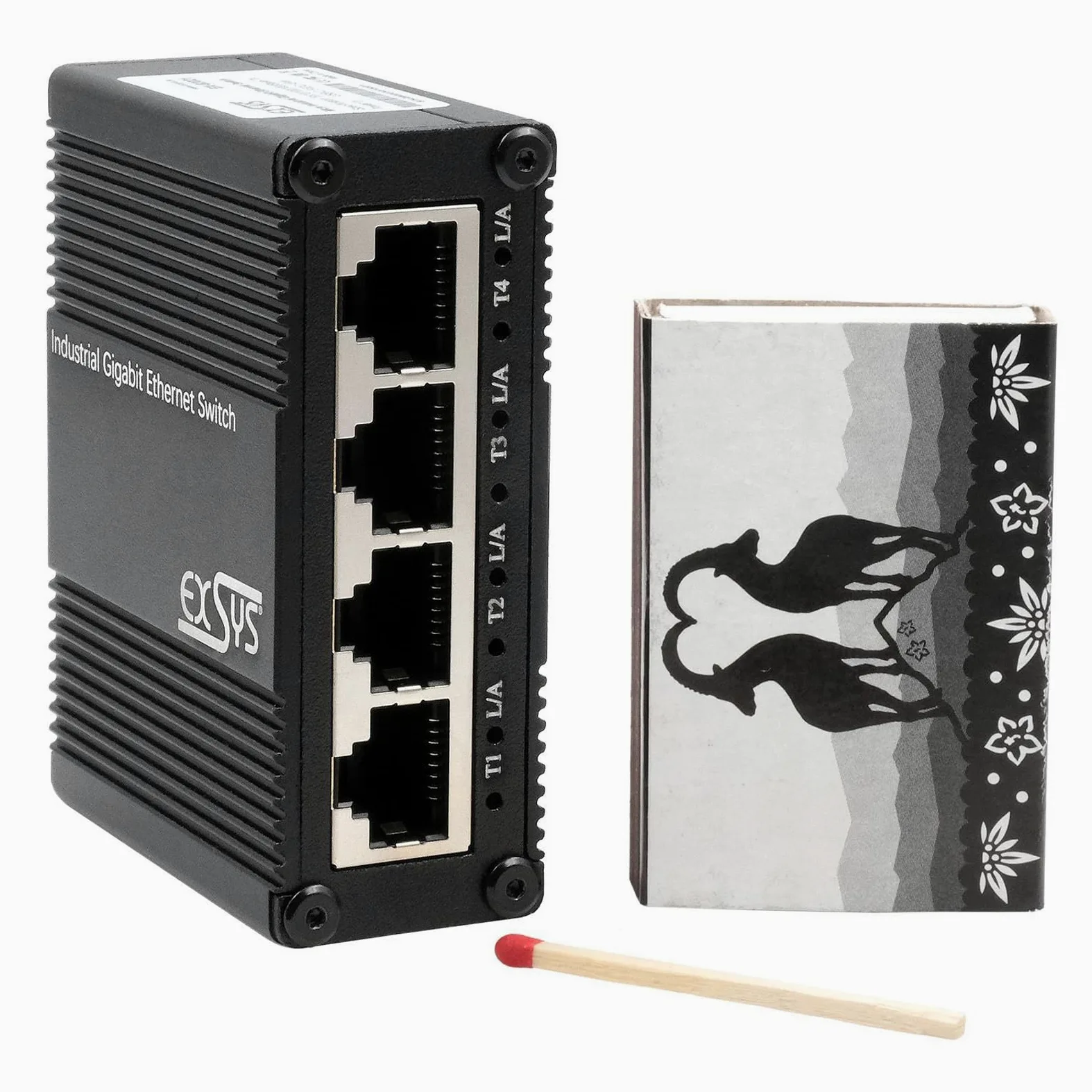 EXSYS EX-62021 Micro-commutateur Gigabit Industriel à 5 Ports, Non géré, Alimentation USB-C