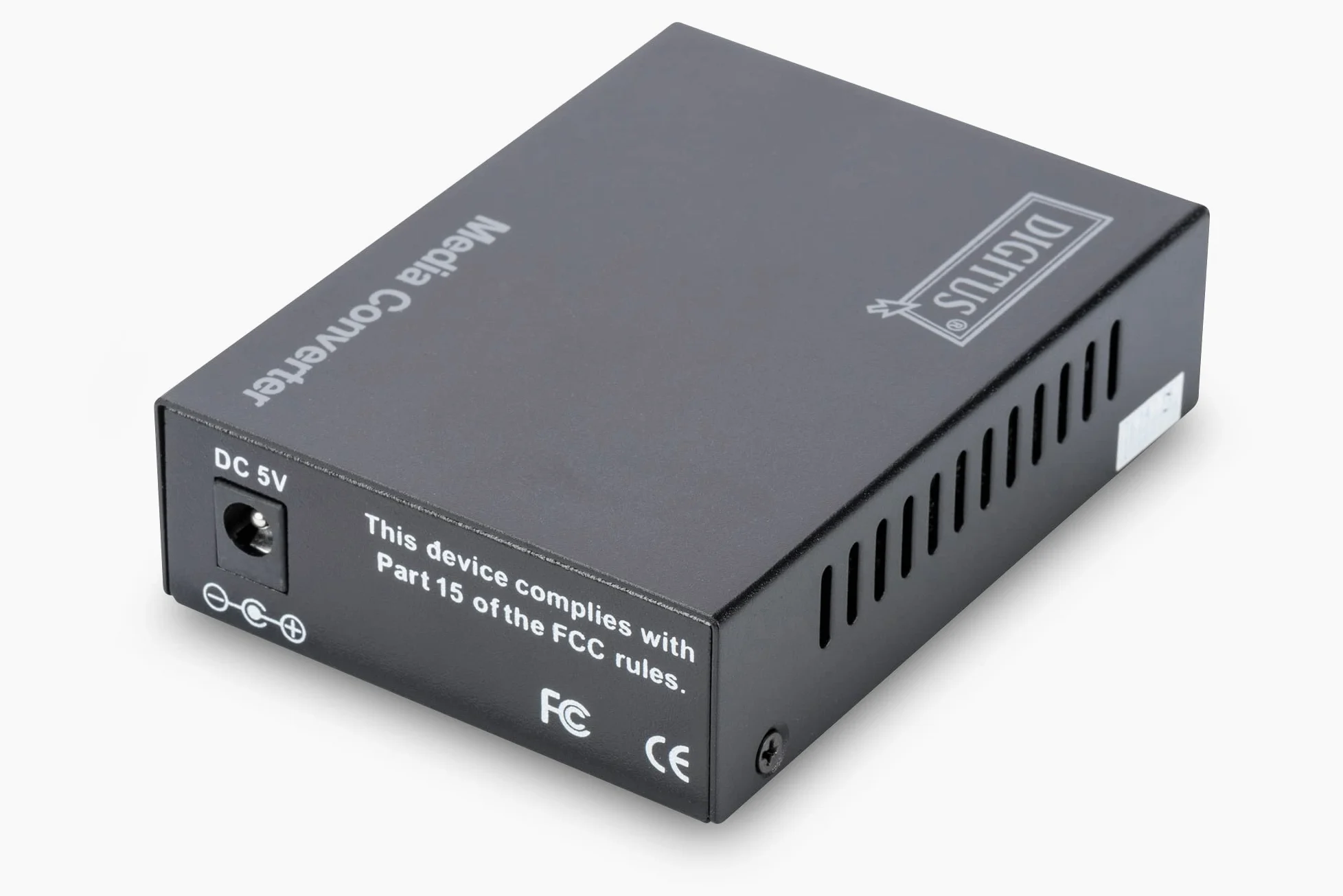 DIGITUS Convertisseur de média - SFP Port - Gbit Ethernet - RJ45 / SFP - 10/100/1000Base-T/TX à 1000Base-SX/LX - Noir