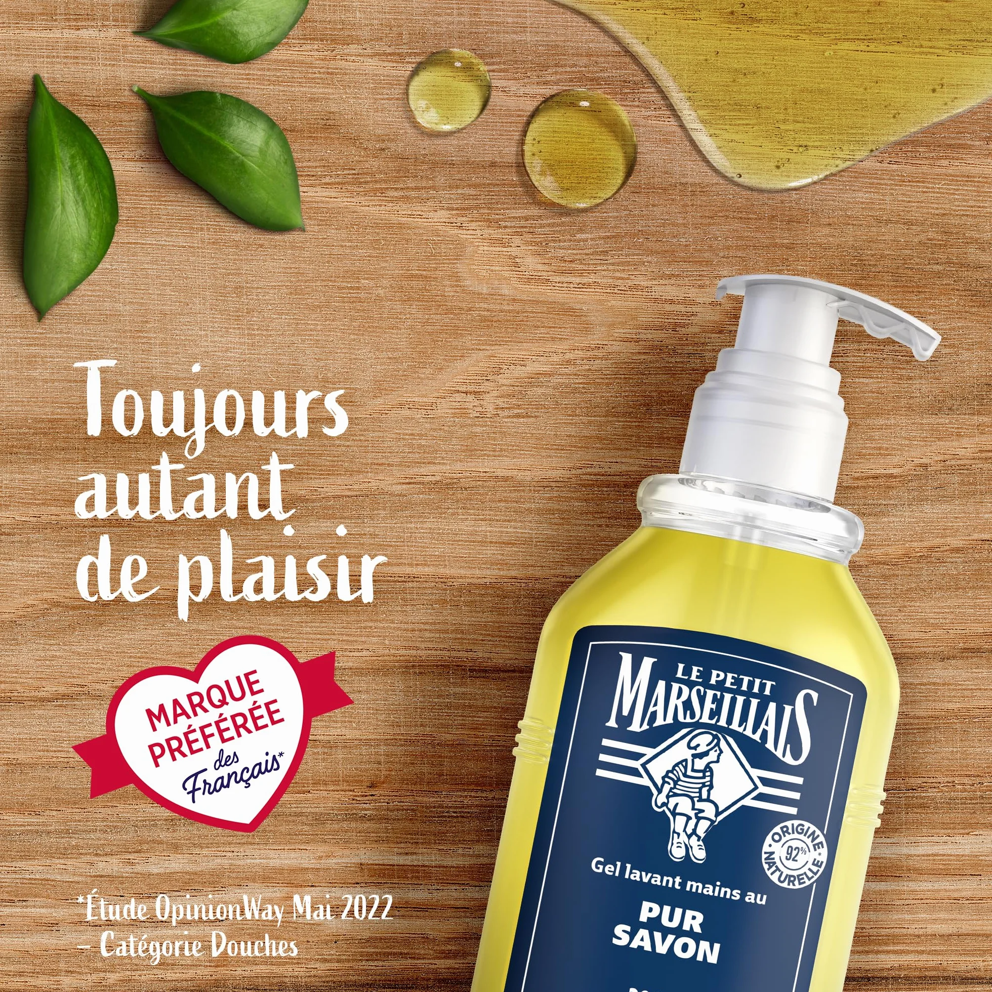 Le Petit Marseillais Gel Lavant Mains Pur Savon 300 ml Savon Liquide pH Neutre