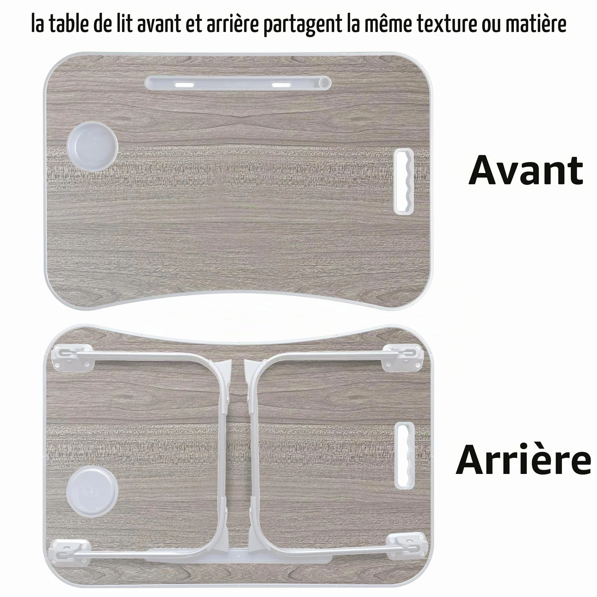 Bureau de lit pour Ordinateur Gris
