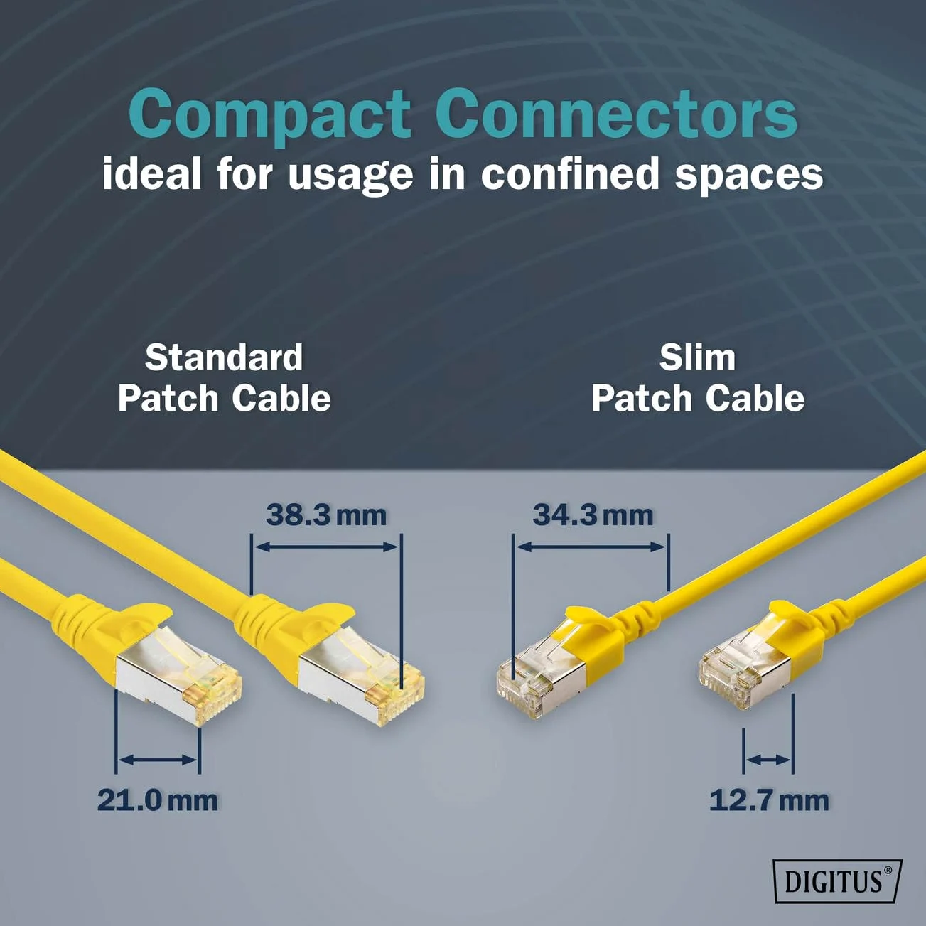 DIGITUS Câble LAN Cat 6A – 3 m – 10 pièces – Slim – F/FTP – Jaune | 10 Gbit/s – Blindé – PoE+ – AWG 32/7 – LSZH – Câble réseau RJ45 – Compatible Cat 6 et Cat 7