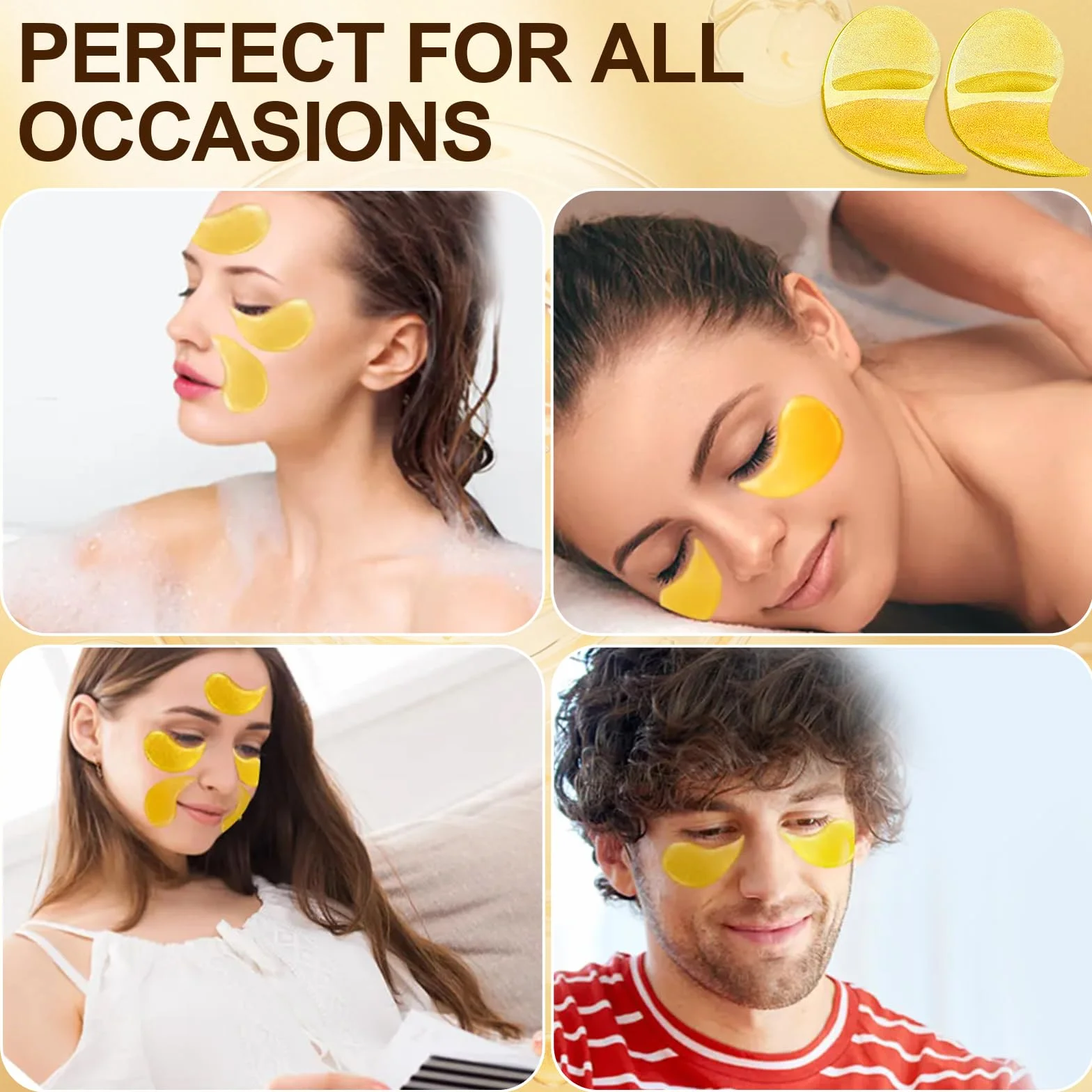 24K Gold Masque Pour Les Yeux 60 Patch Anti Cernes Hydratant