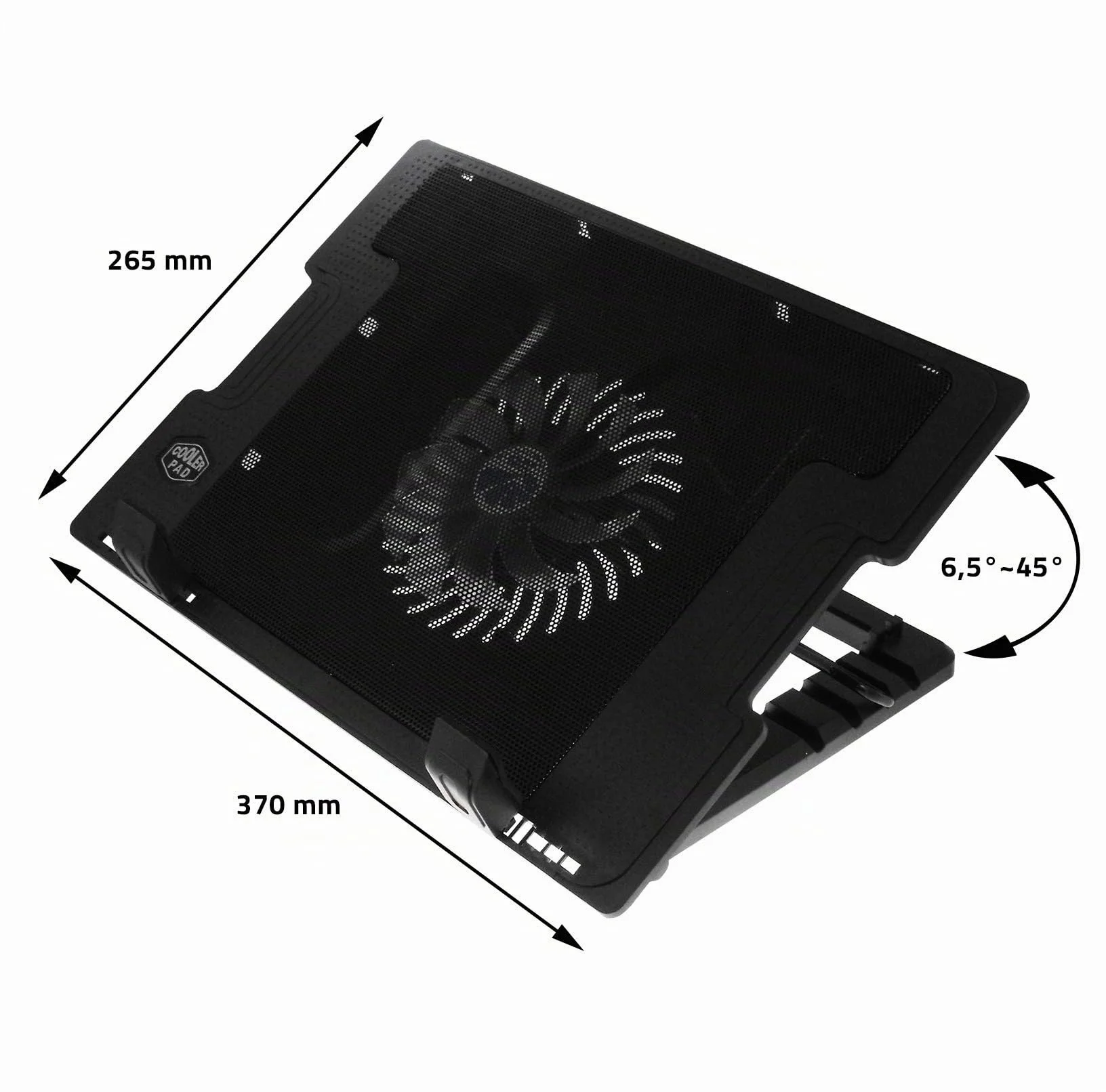 AABCOOLING NC20 Refroidisseur PC Portable 125mm Ventilateur Inclinaison Réglable Rétroéclairage Bleu Support jusqu'à 15,6 Pouces