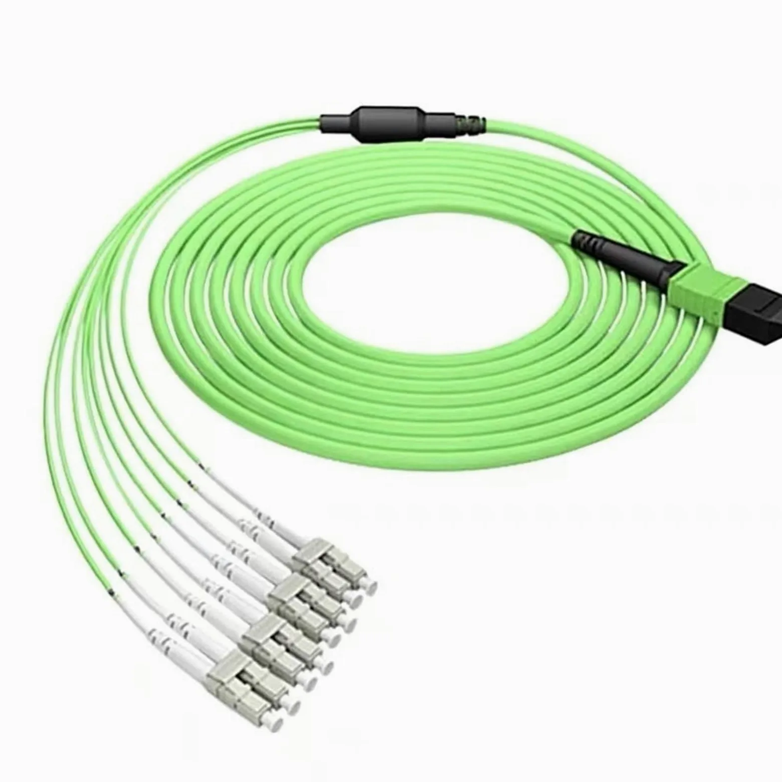 Cordon de Brassage Fibre Optique M-LC, câble de Brassage MTP, connecteur Femelle Type B, OM5, 8 ou 24 conducteurs, 100 Gbit/s, Longueurs : 1 m, 5 m, 10 m, 15 m ou 20 m.(12 Cores Type-B 25m)