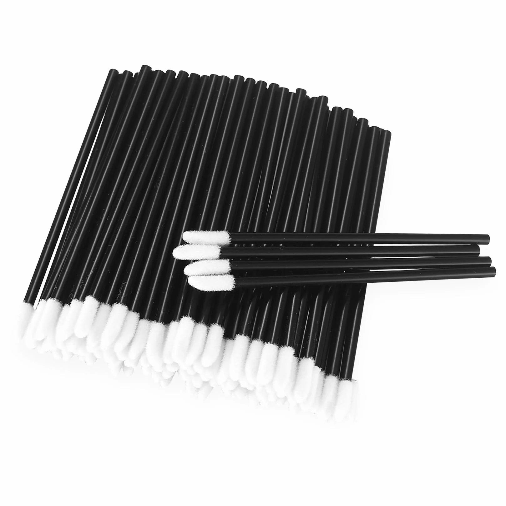 300 Pièces Pinceau à Lèvres, Applicateur de Rouge à Lèvres, Brosse à Lèvres Maquillage - Noir