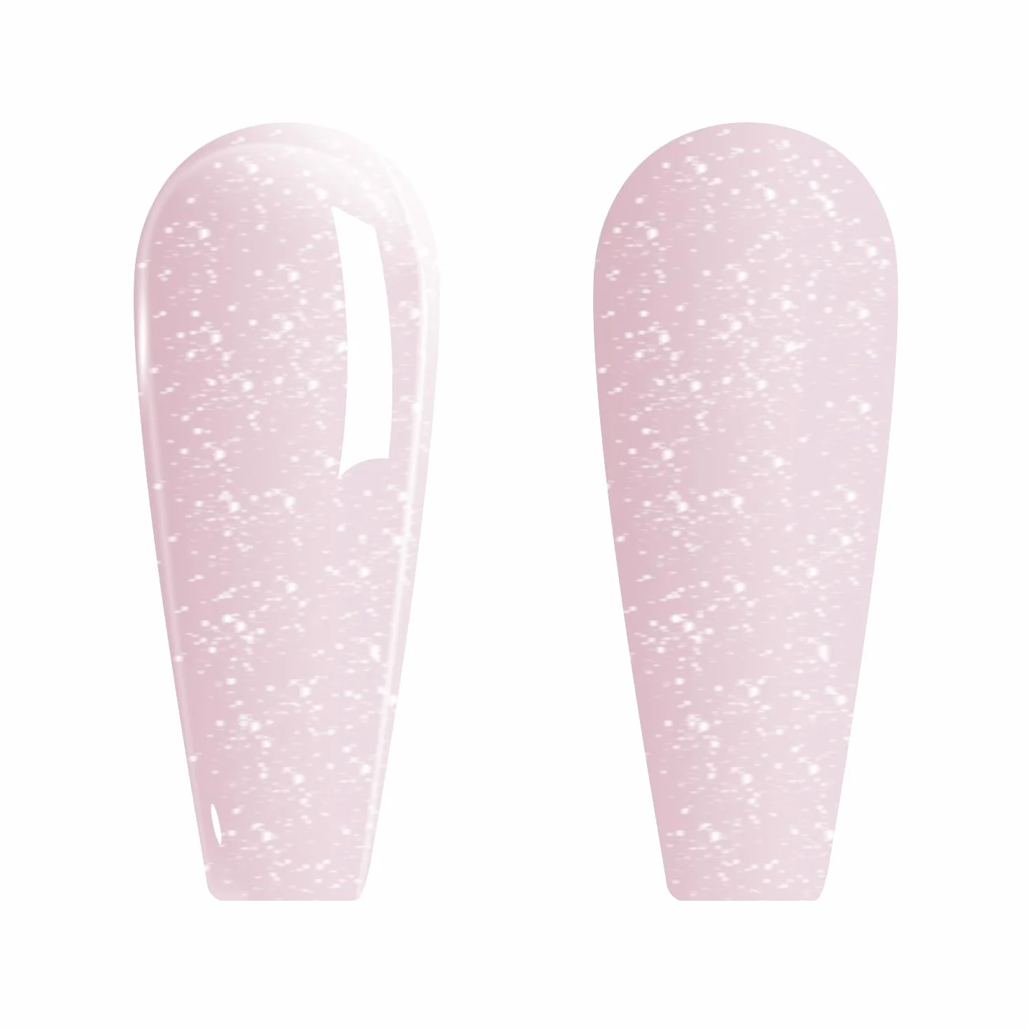 Vishine Vernis Gel Semi-Permanent Transparent pailletée Rose Nu, Jelly Milky Glitter Soak-Off UV LED Nude 8ml