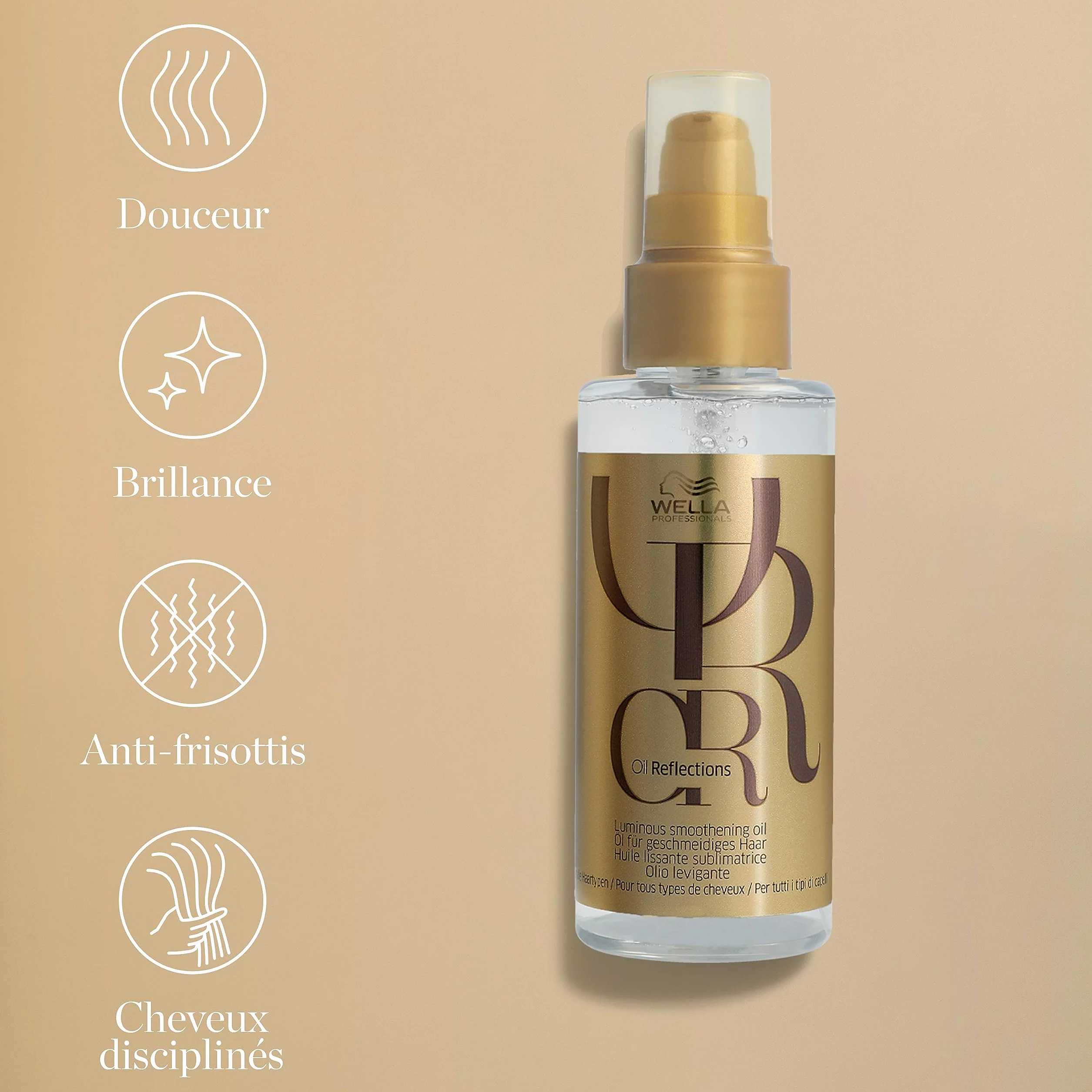 Wella Professionals OIL REFLECTIONS Huile Cheveux Lissante Sublimatrice 30ml