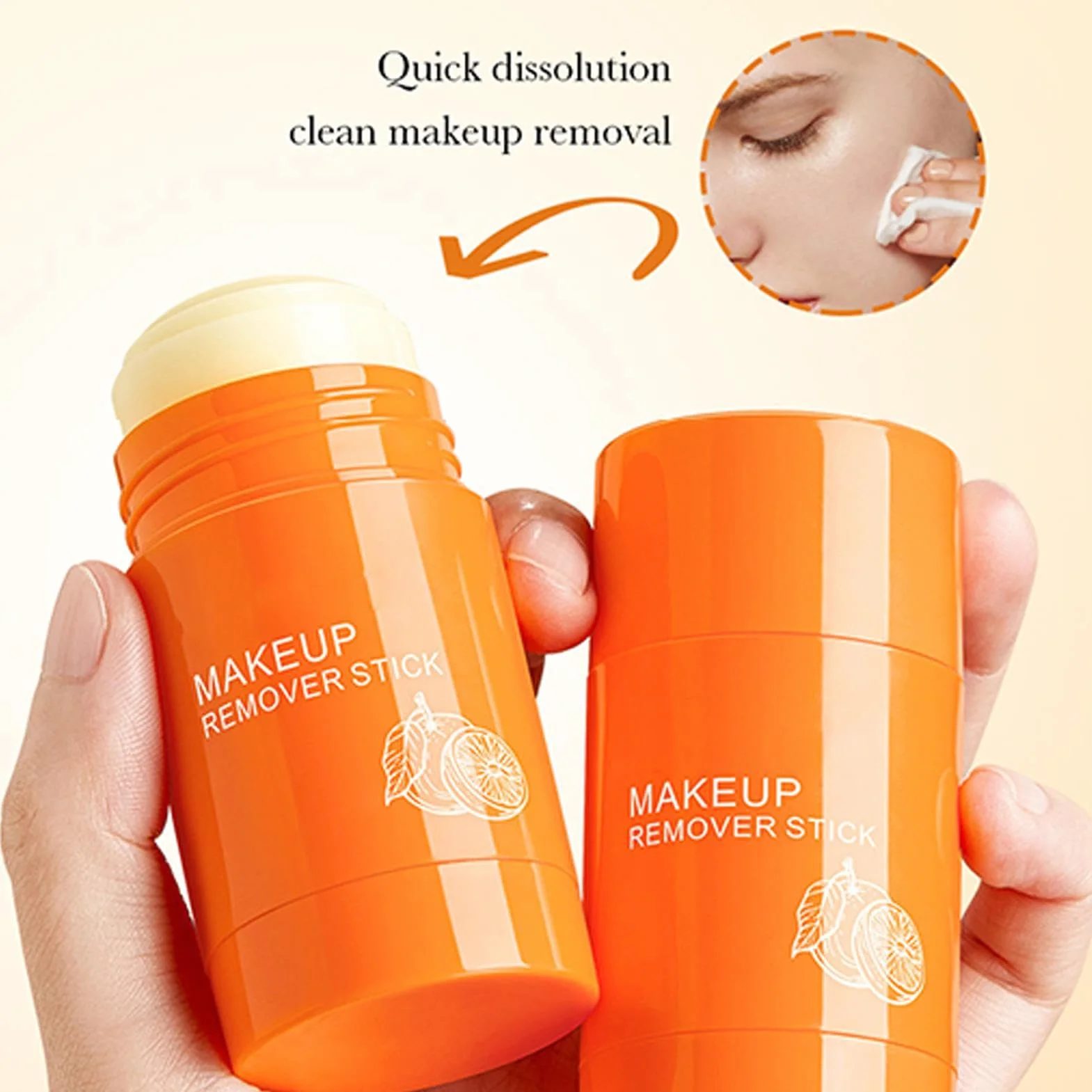 Baume démaquillant aux agrumes 30 g non irritant pour les yeux peaux sensibles
