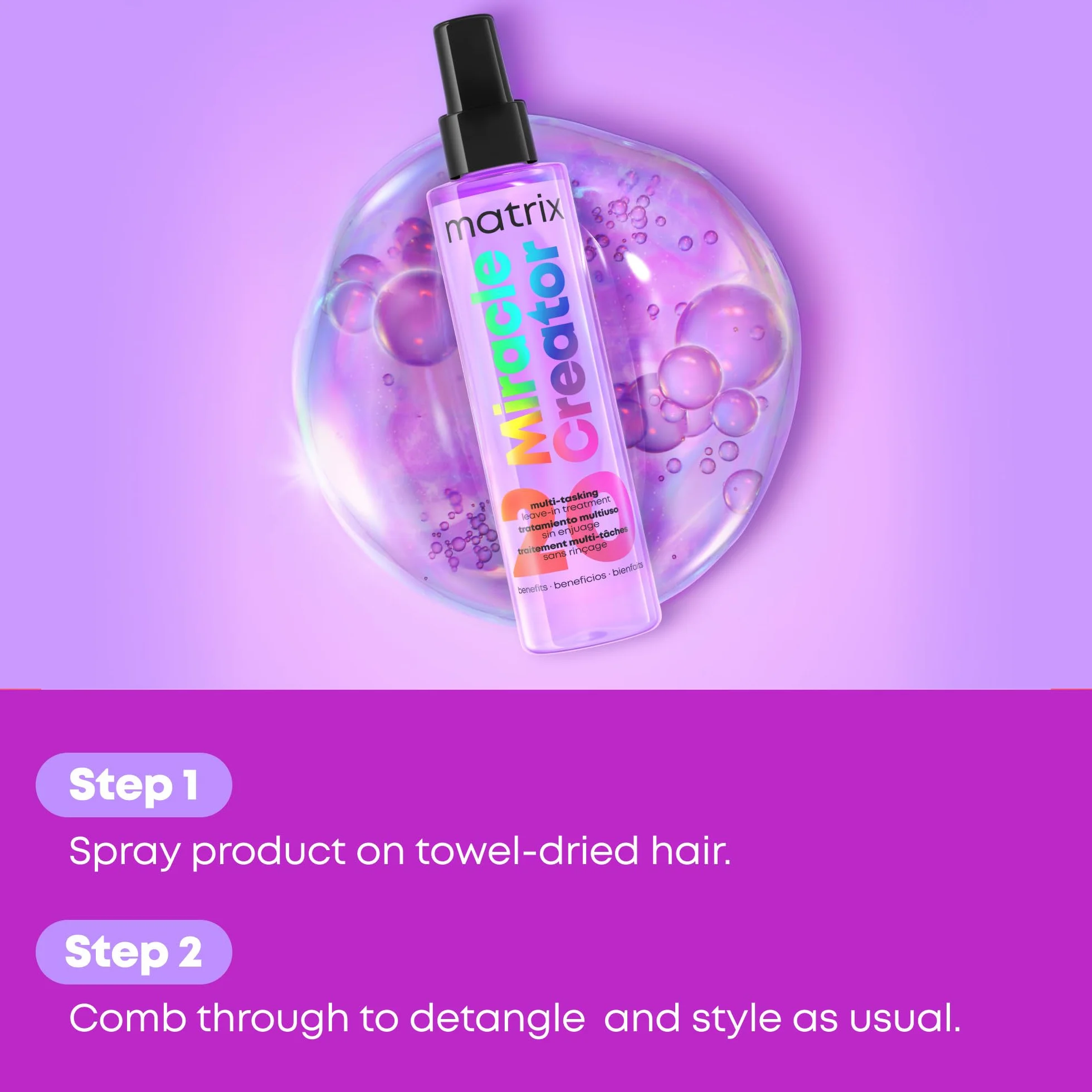 Matrix Spray Multi-Bénéfices Pour Tous Types de Cheveux