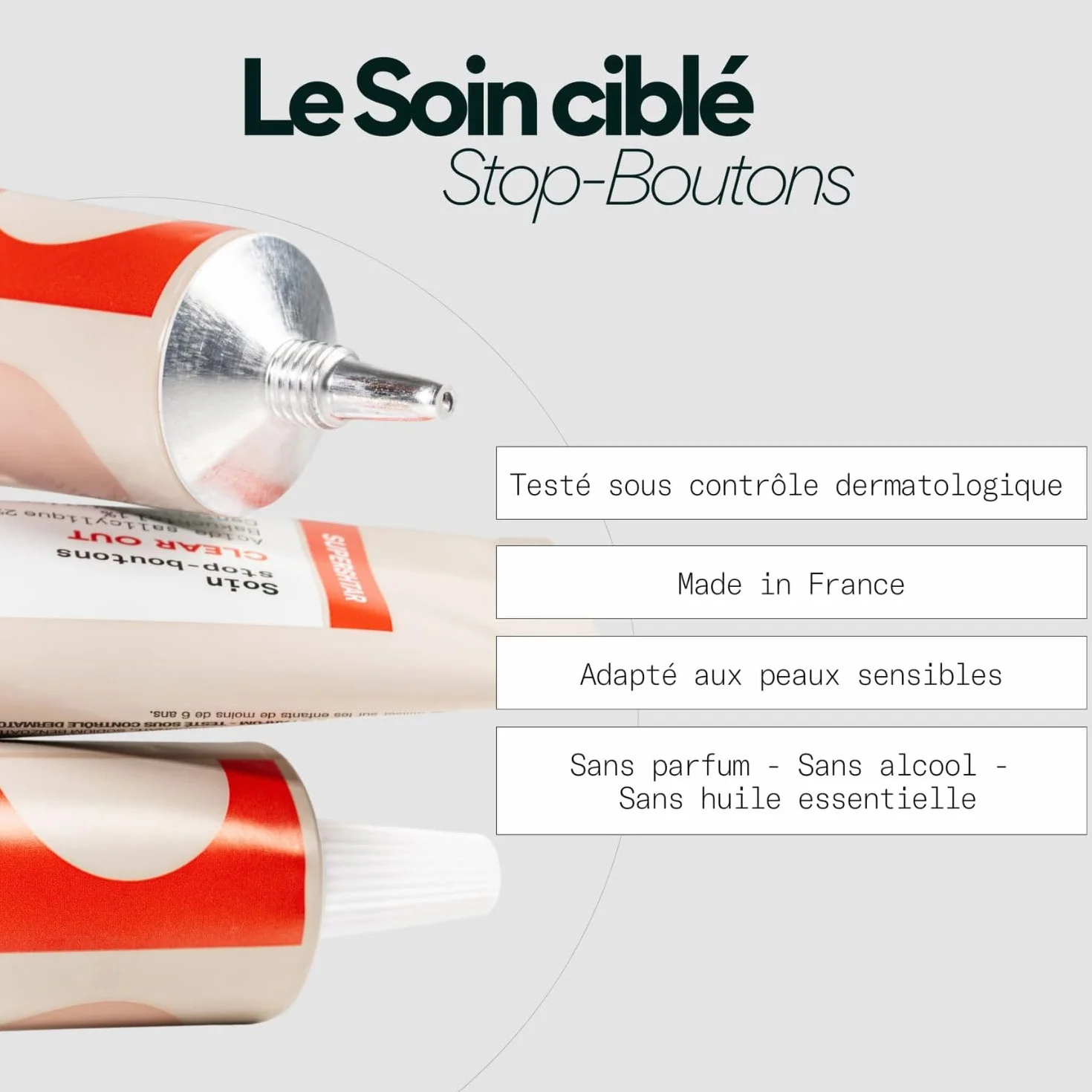 Skin & Out Soin Boutons Traitement ciblé Acide Salicylique 1% Bakuchiol 99% Naturel