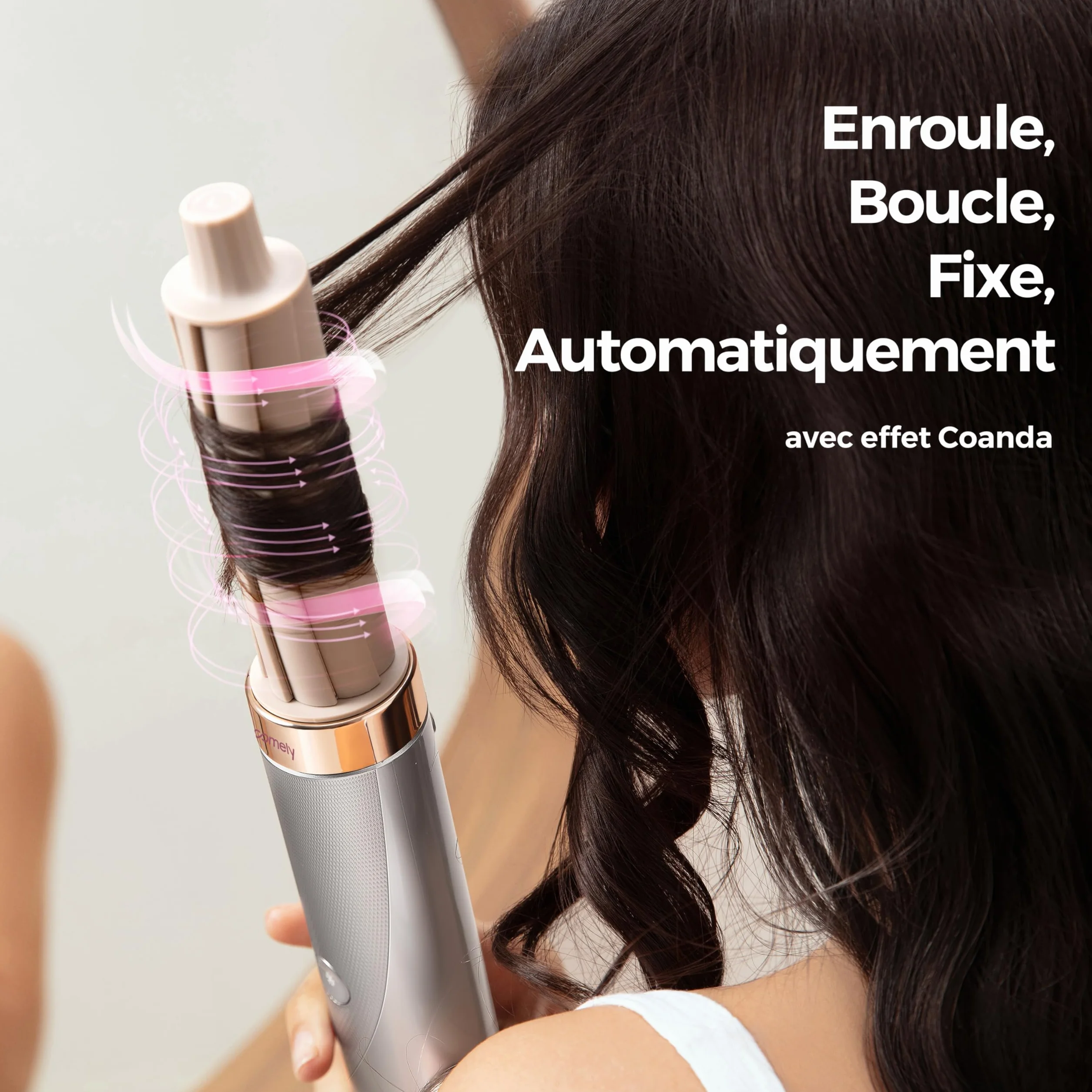 AirEdge A3 Brosse Soufflante 5-en-1 Automatique Coanda 1500W Lisseur Volumateur Ionique Anti-Frisottis Cheveux Longs Fins Épais