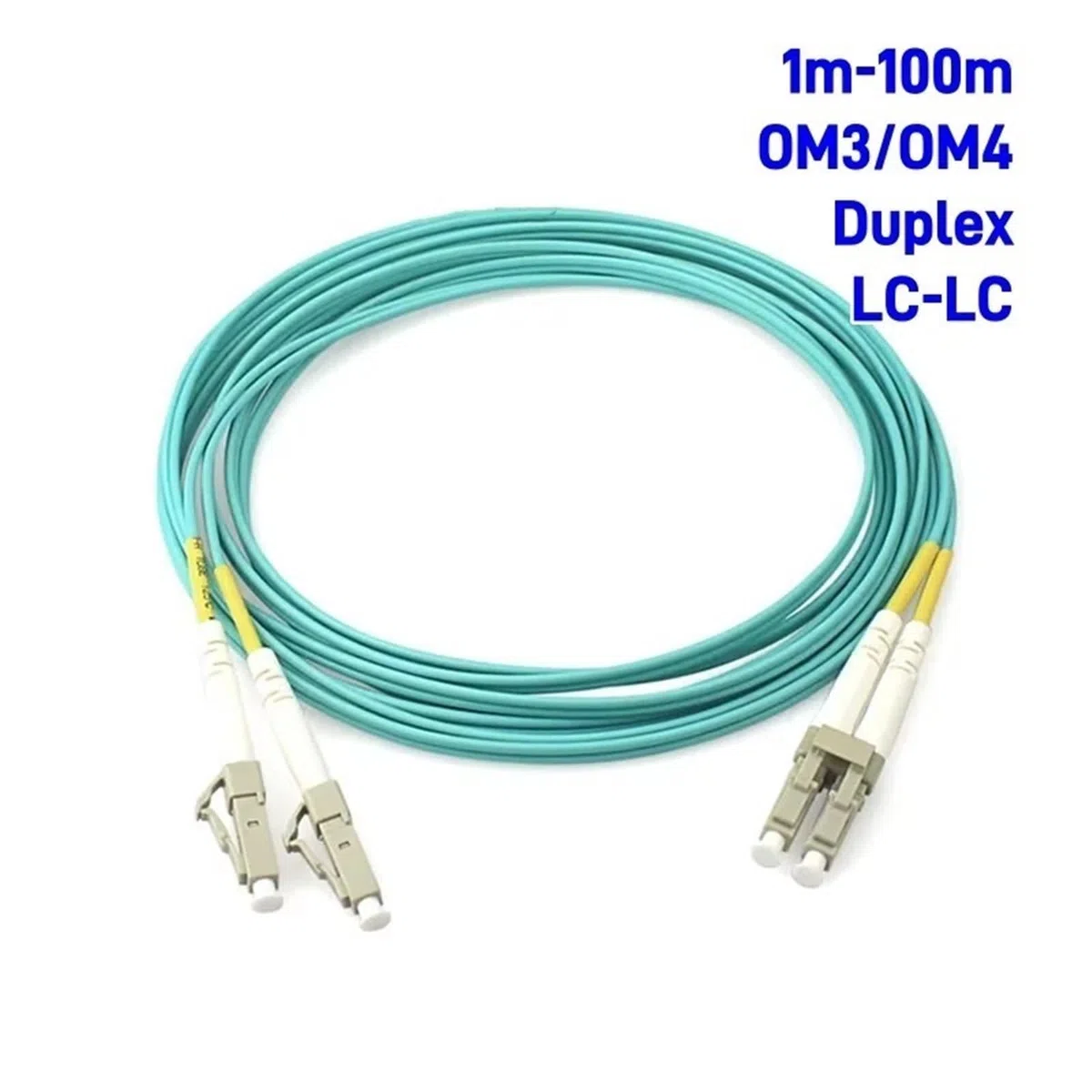 Câbles de raccordement à fibre optique LC-LC OM3 OM4 Duplex 1-100m (1 m, 10 pièces OM4)