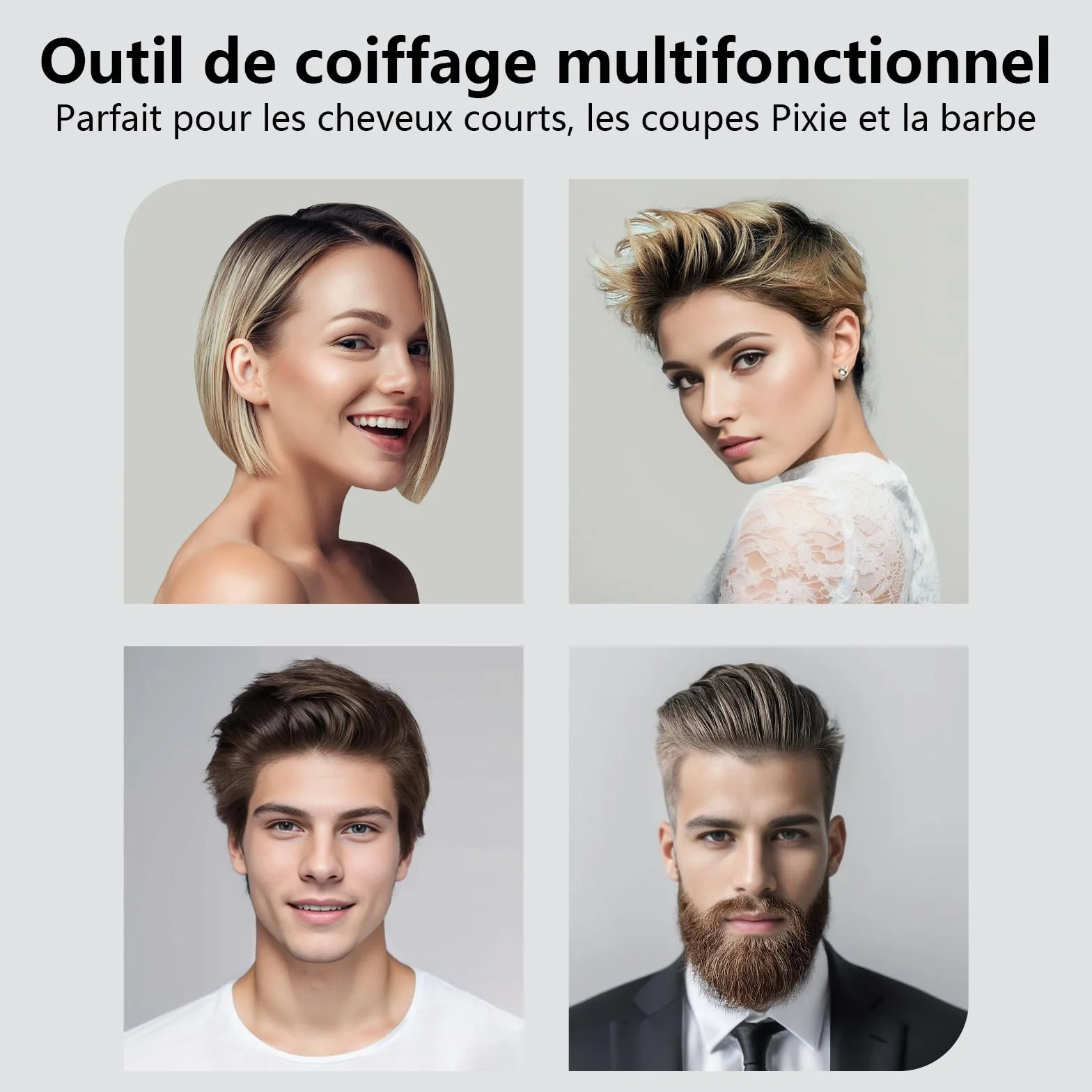 Mini lisseur cheveux court DSHOW, double voltage température réglable, arrêt automatique, chauffe rapide 15s