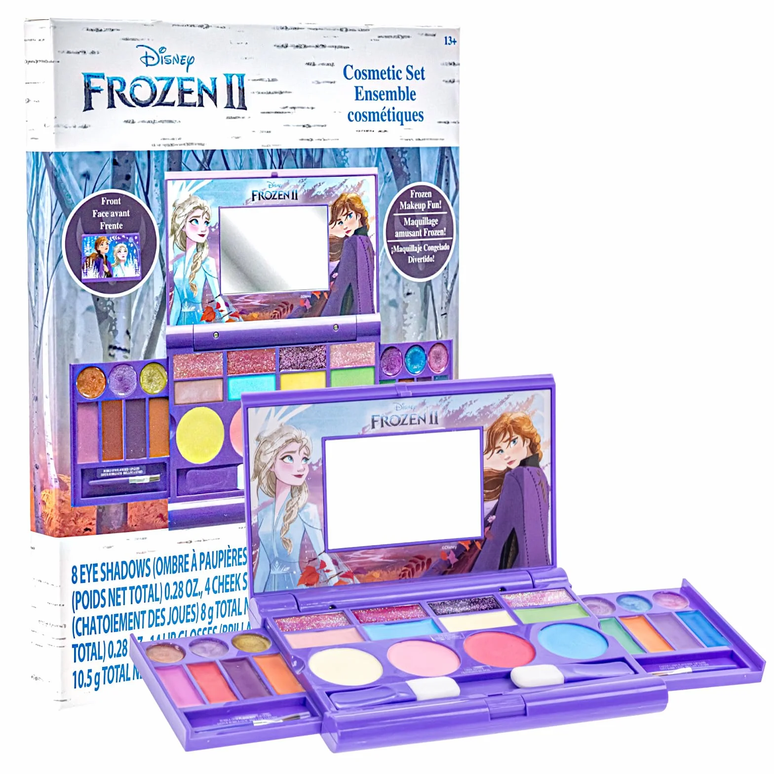 Frozen Coffret Maquillage Gloss Ombres Blush Pinceaux Portable