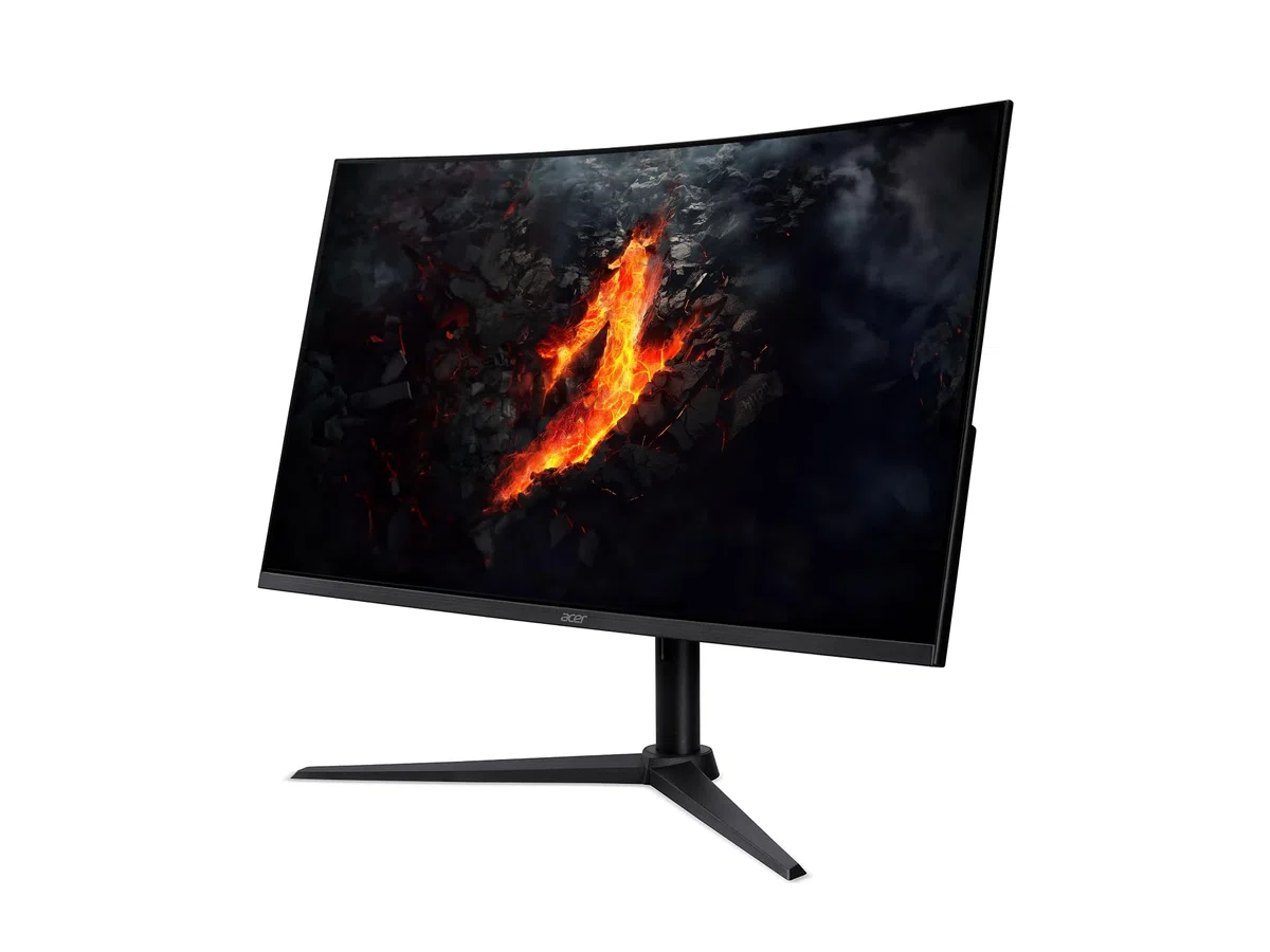 acer Nitro XZ322QUV3bmiiphx, Écran PC Gaming Incurvé 31.5" WQHD, 180Hz (Curve 1500R, 2560x1440, 16:9, AMD Freesync, 1ms (VRB), 400Nits, 2xHDMI 2.0/1xDP 1.4) Moniteur PC Curve, Pied Ajustable, Noir