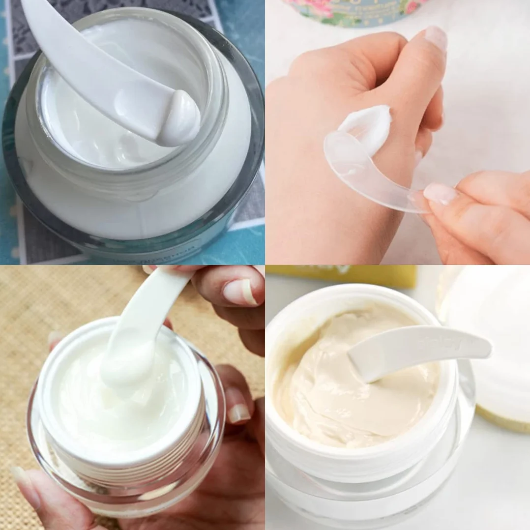 Spatules de maquillage crème 60pcs mini cuillère en plastique cosmétique pour visage masque