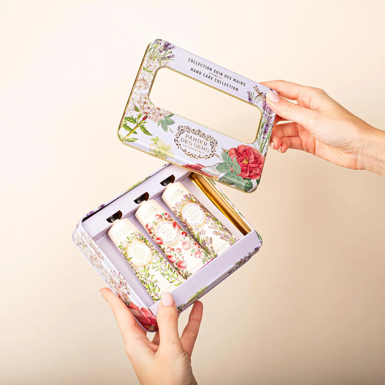 Panier des Sens Coffret Cadeau Femme Trio Crème Main Hydratante Lavande Rose Verveine 97% Ingrédients Naturels 3x30ml Made in France