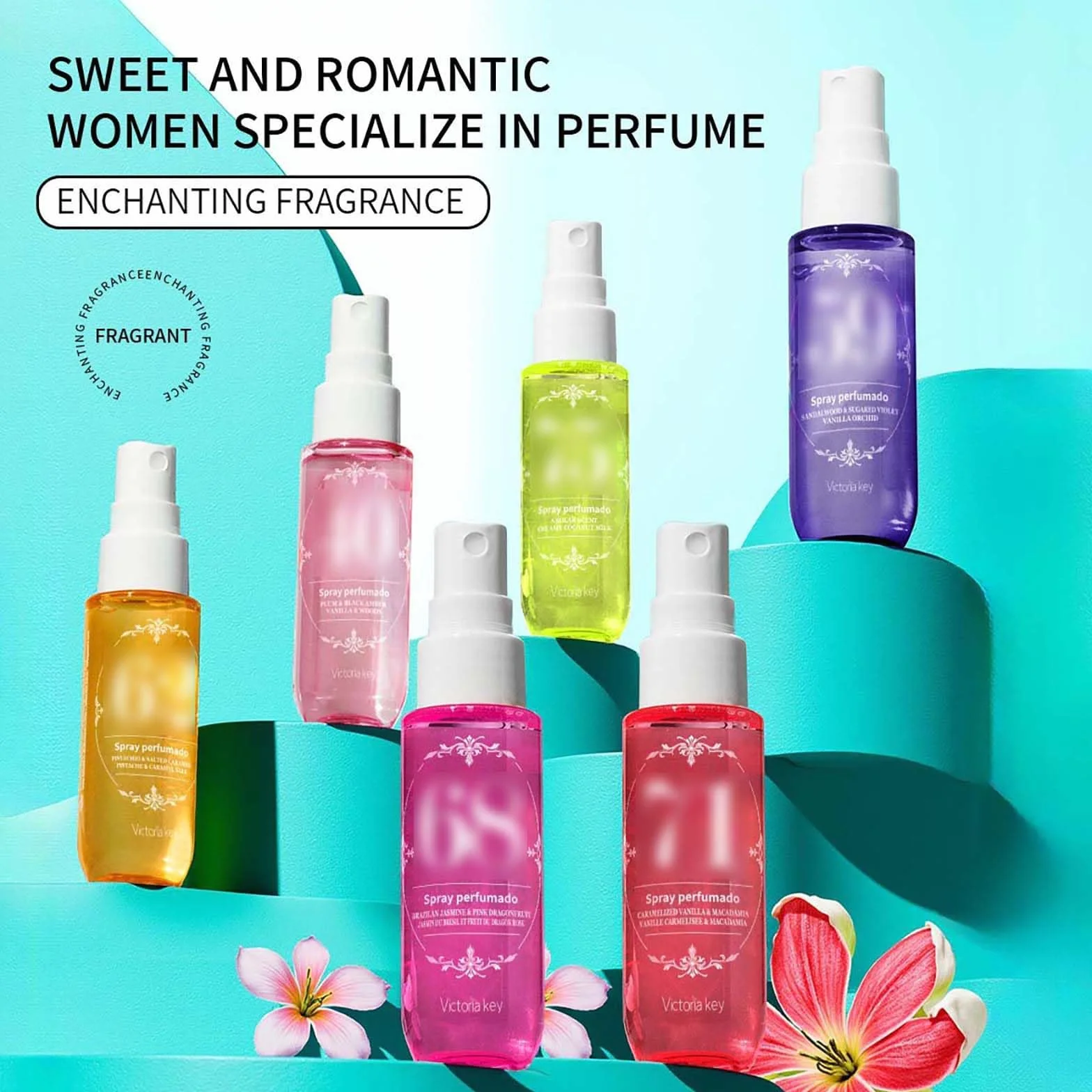 Parfum pour femme - 90 ml - Brume fruitée pour le corps - Spray longue durée - Hydratant