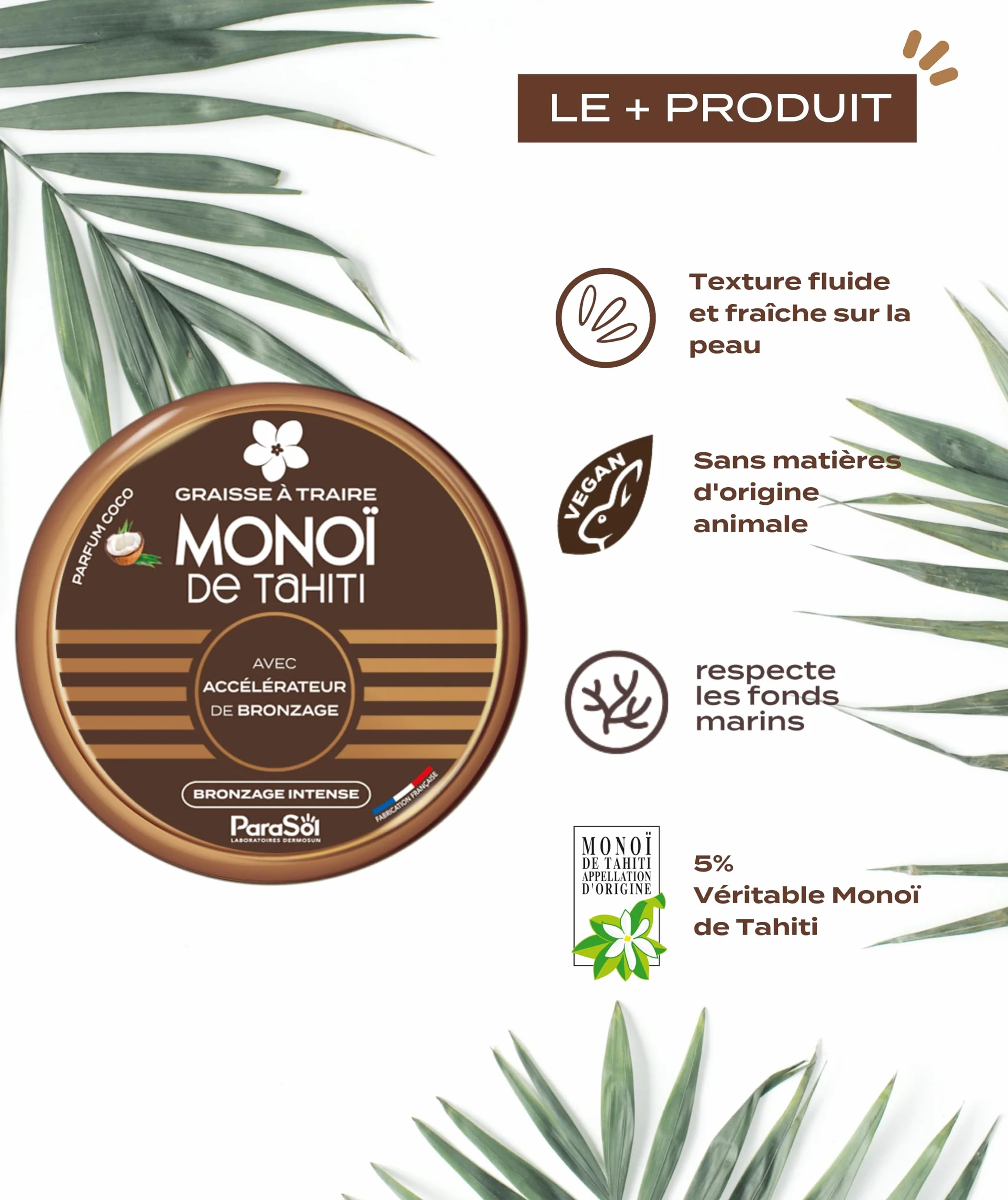 ParaSol Graisse à Traire Monoï de Tahiti Parfum Coco