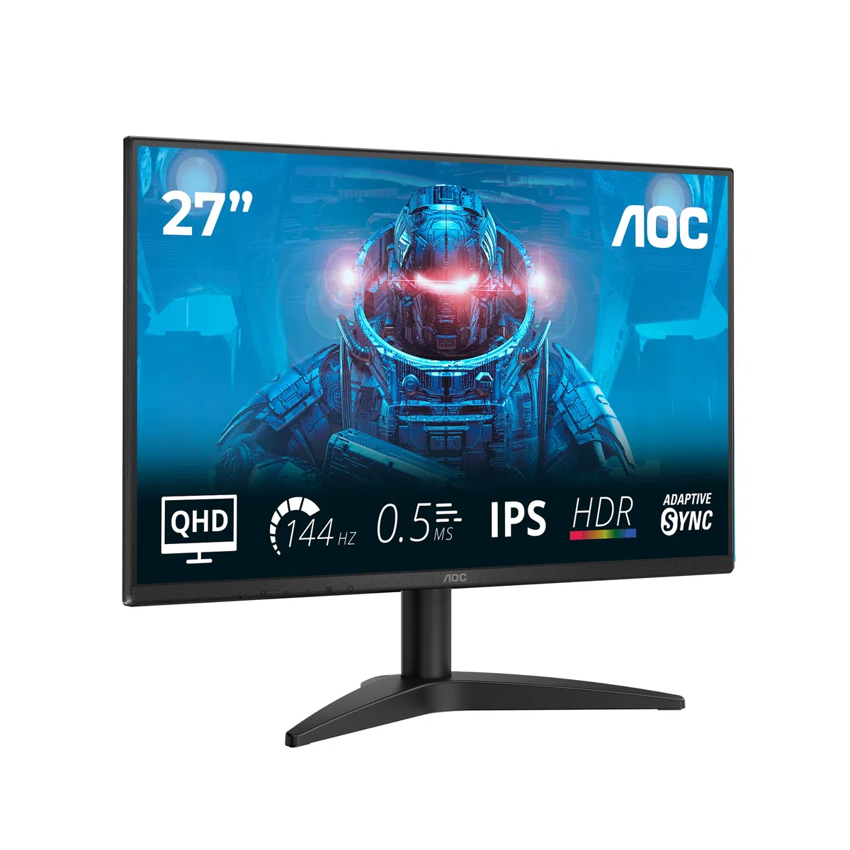 Moniteur AOC Q27B36X 27 Pouces WQHD 144 Hz, Dalle IPS, MPRT 0,5 ms, Adaptive Sync, HDR10, (2560 x 1440 HDMI 1 x 2.0 DP 1.4) Noir