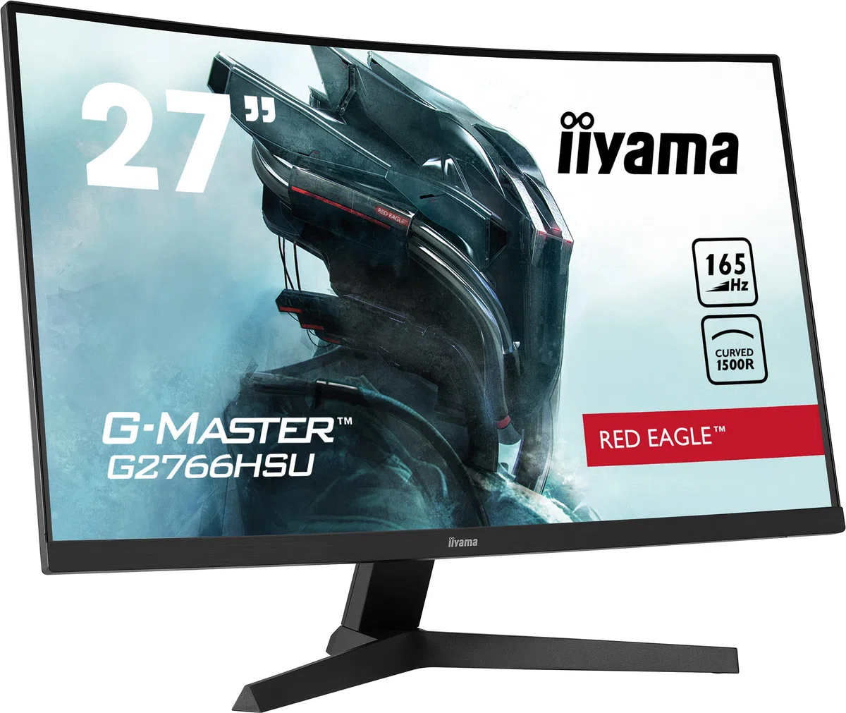 iiyama Ecran 27" G-Master Red Eagle G2766HSU-B1, VA Curved, FHD@165Hz, FreeSync, HDMI/DP/USB HUB, 1ms, Haut-parleurs, Black Tuner