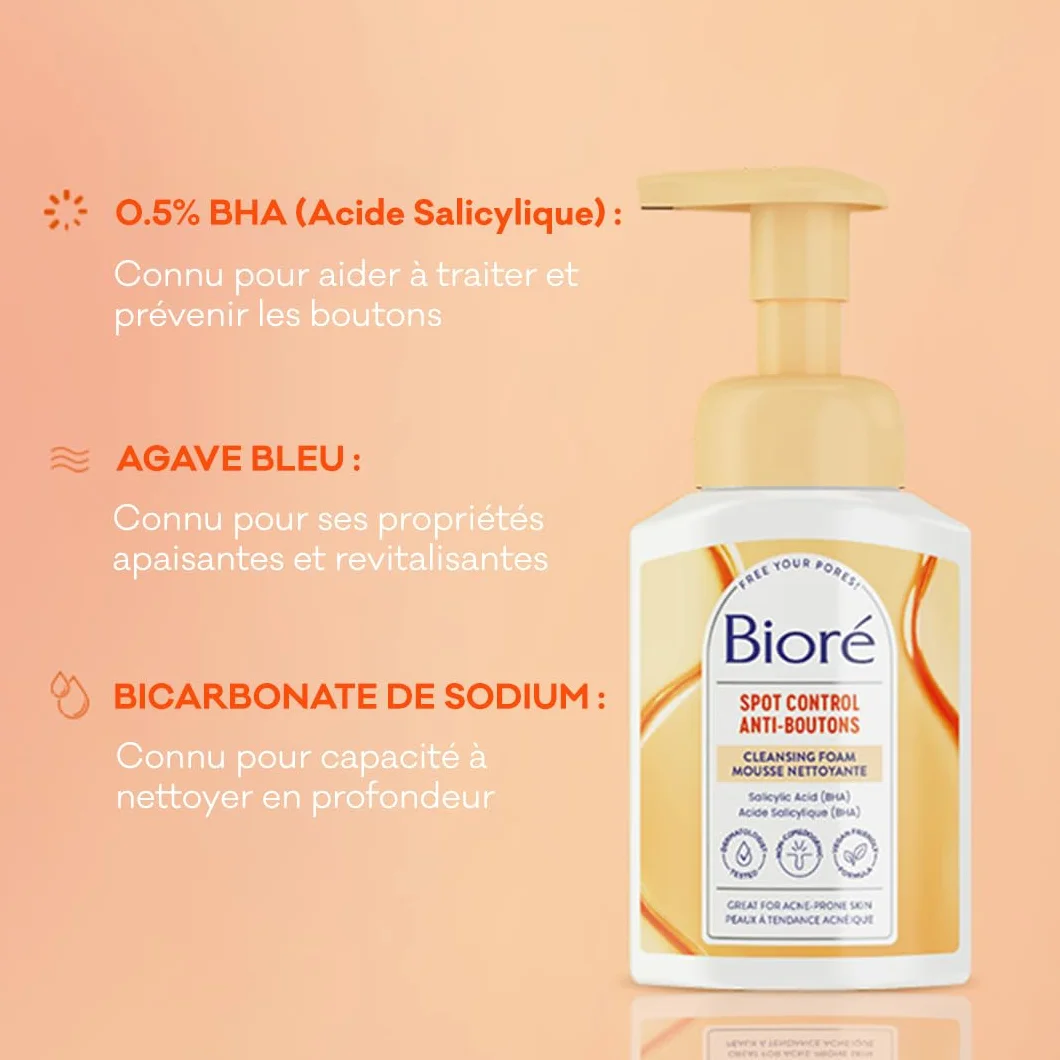 Biore Mousse Nettoyante BHA Anti-Boutons 200ml