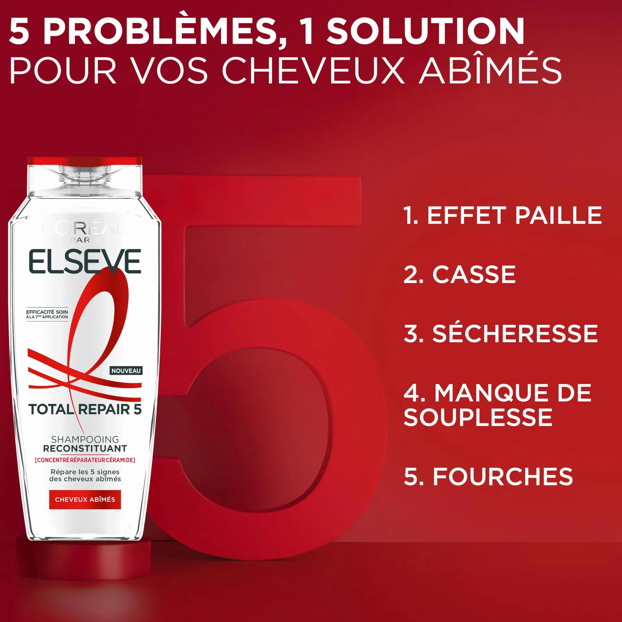 L'Oréal Paris Elseve Total Repair 5 Shampooing Reconstituant 400 ml
