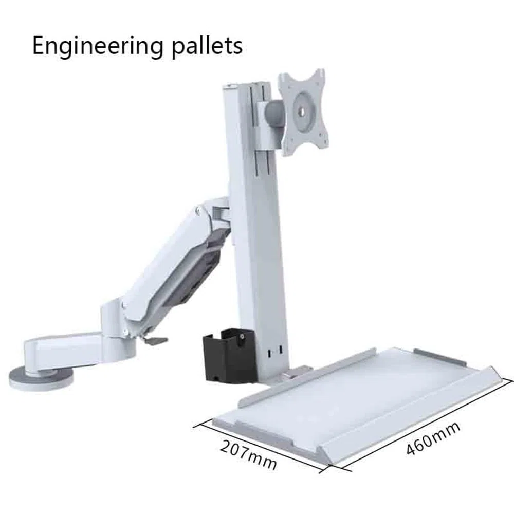 Support de Moniteur Support de Moniteur de Table à Double Bras de Serrage avec Plateau d'ingénierie adapté aux écrans de 15 à 32 Pouces Bras pour Écran PC