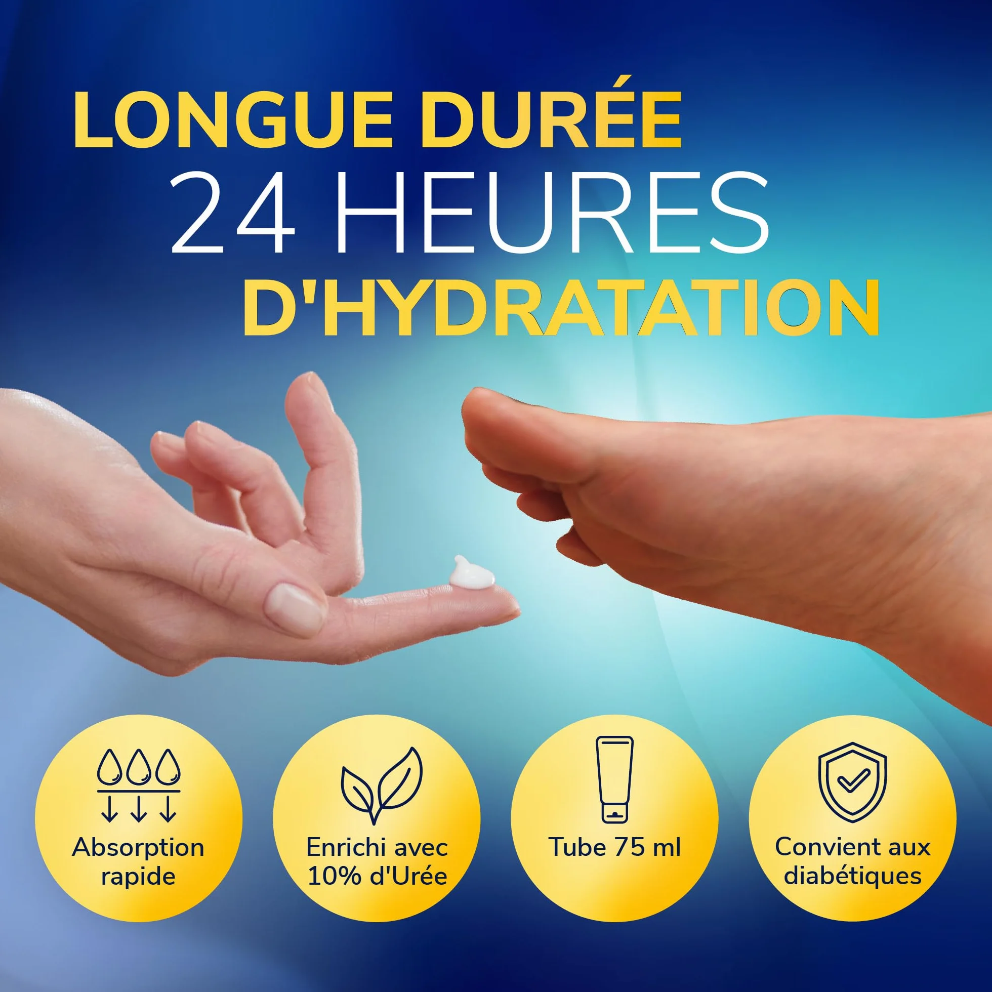 Dr. Scholl's Crème Pieds Hydratation Renforcée Peaux Sèches 75ml