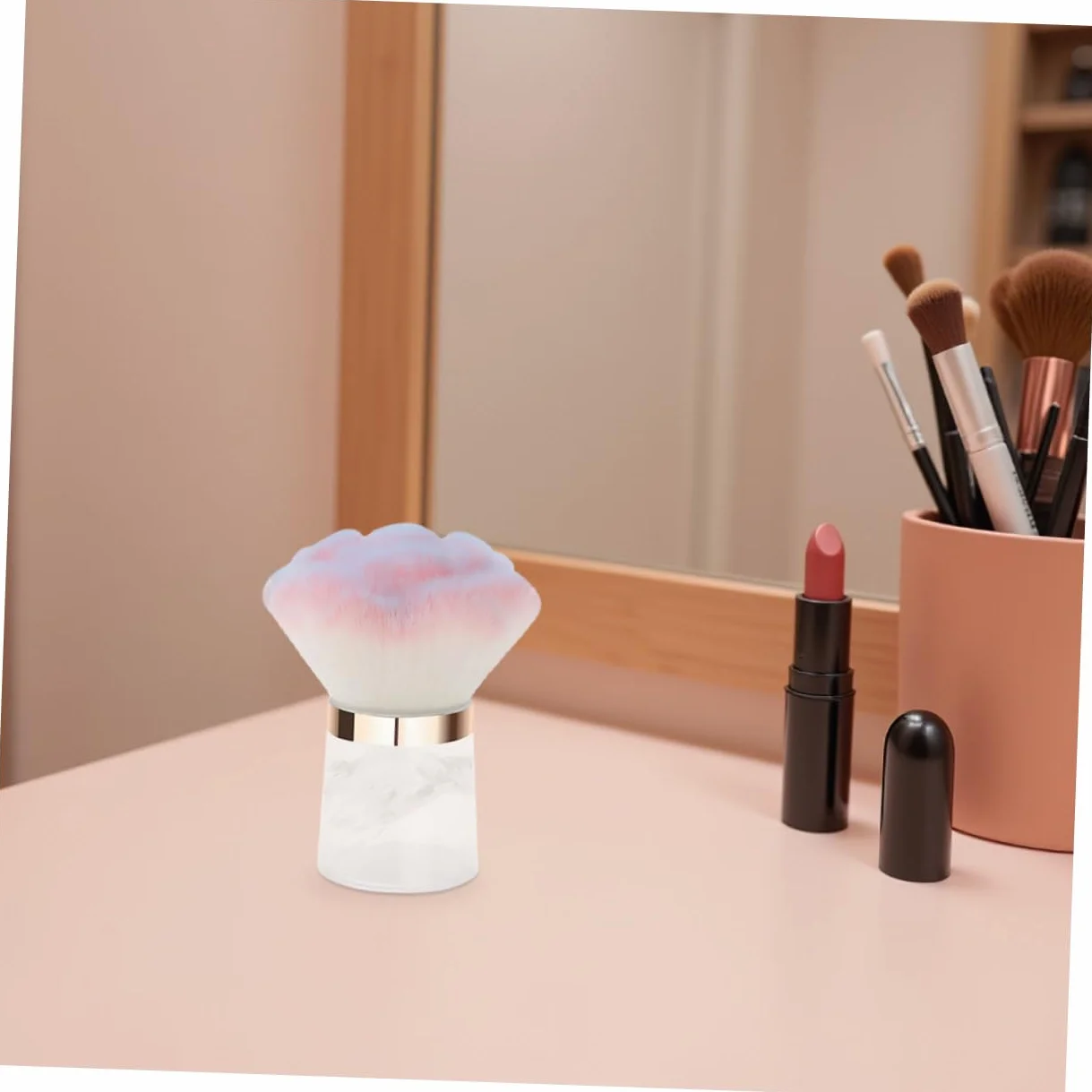 Brosse À Ongles Souple Fleur Dépoussiérage Nettoyage Nail Art Portable 2.95x2.28x2.28In