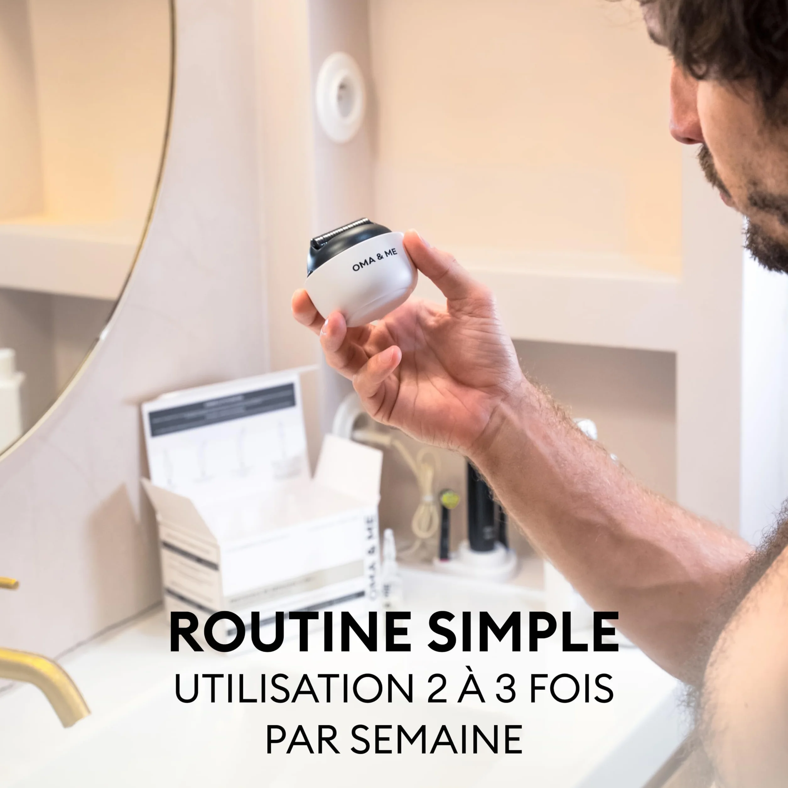 OMA & ME Derma Roller 0.5 mm Microneedling 1200 Micro-Aiguilles Stimule la Pousse des Cheveux