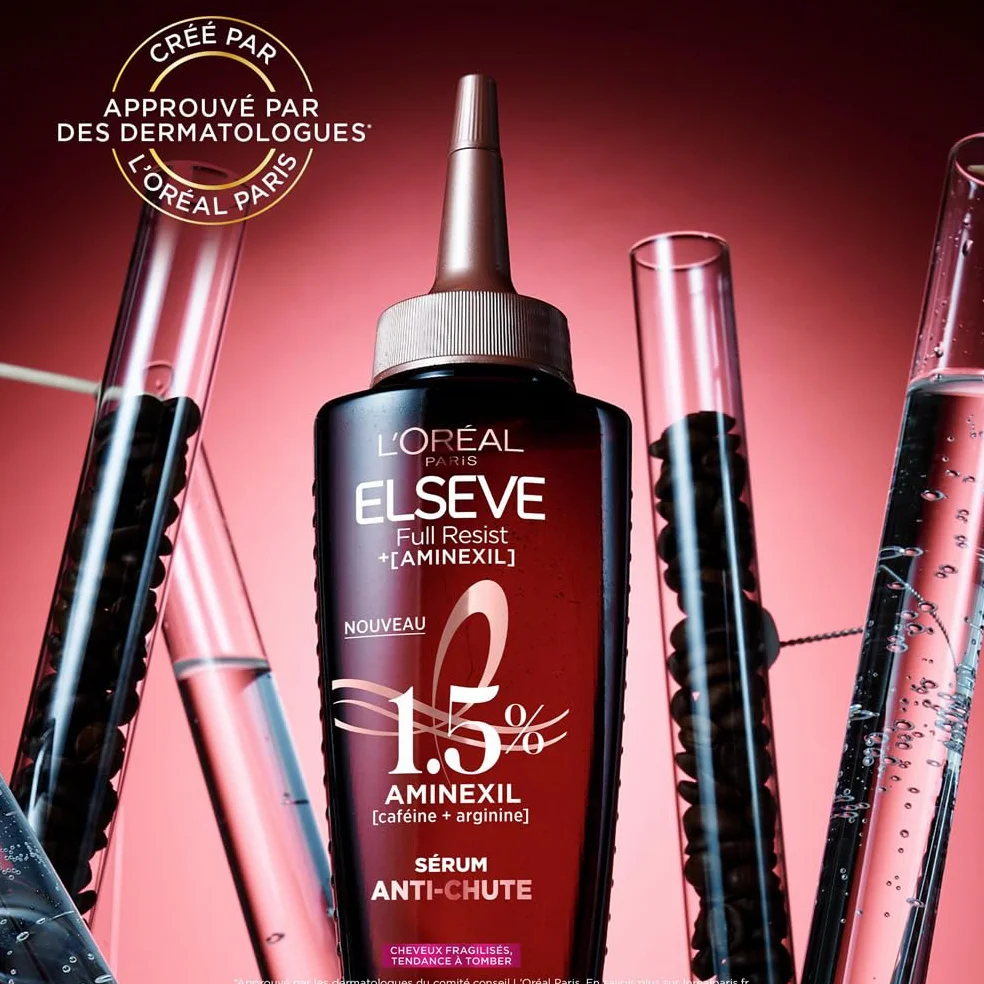 L'Oréal Paris Elsève Sérum Anti-Chute Full Resist Aminexil Caféine Arginine Lot de 3