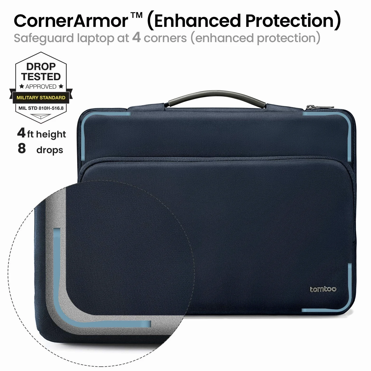 Tomtoc 12 13 14 Sacoche pour Ordinateur Portable 38,1 cm Manches 14-15 inch - New MacBook Pro 2017 & 2016 Gris argenté