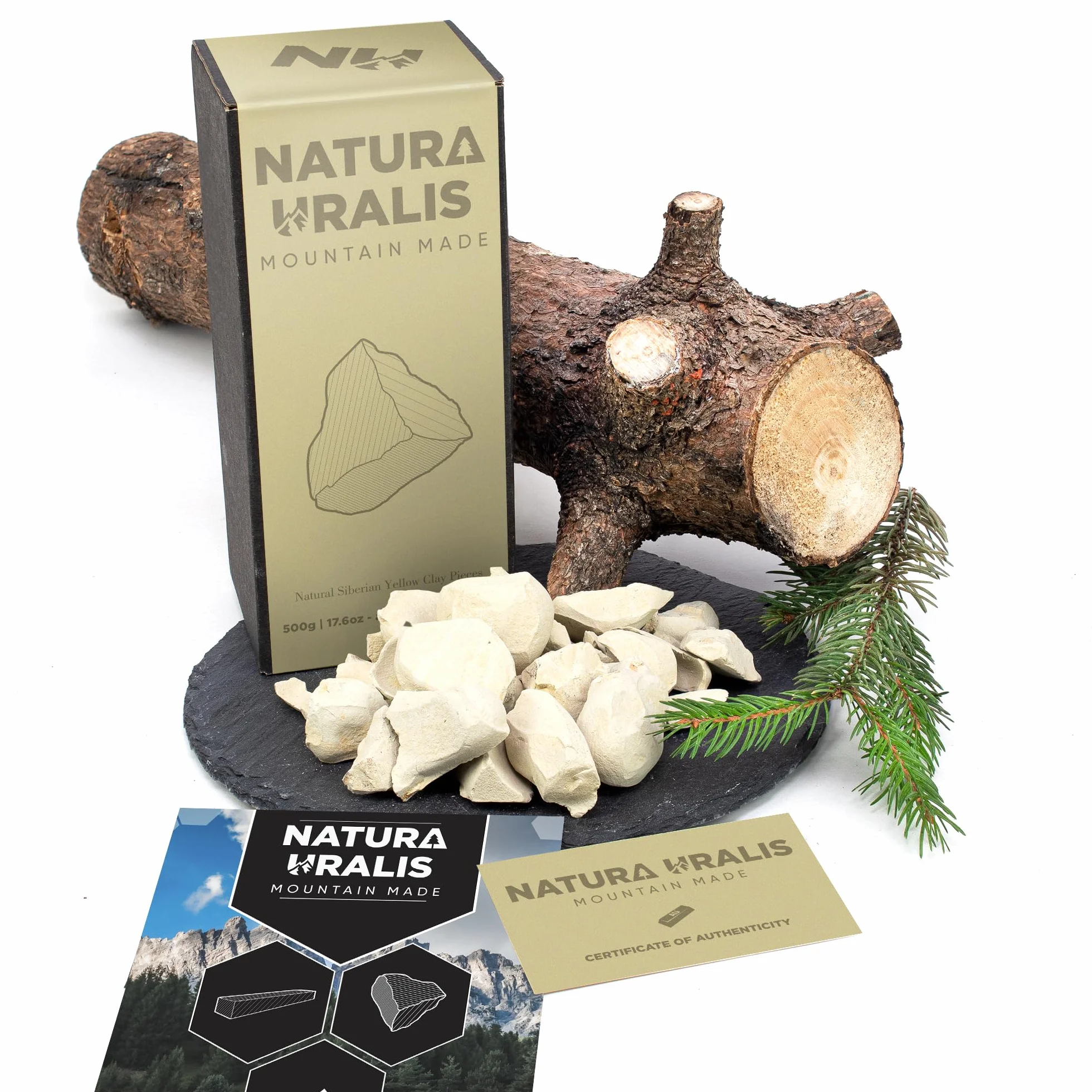 Natura Uralis Argile Sibérie 500g Argile Jaune Naturelle Texture Terreuse ASMR